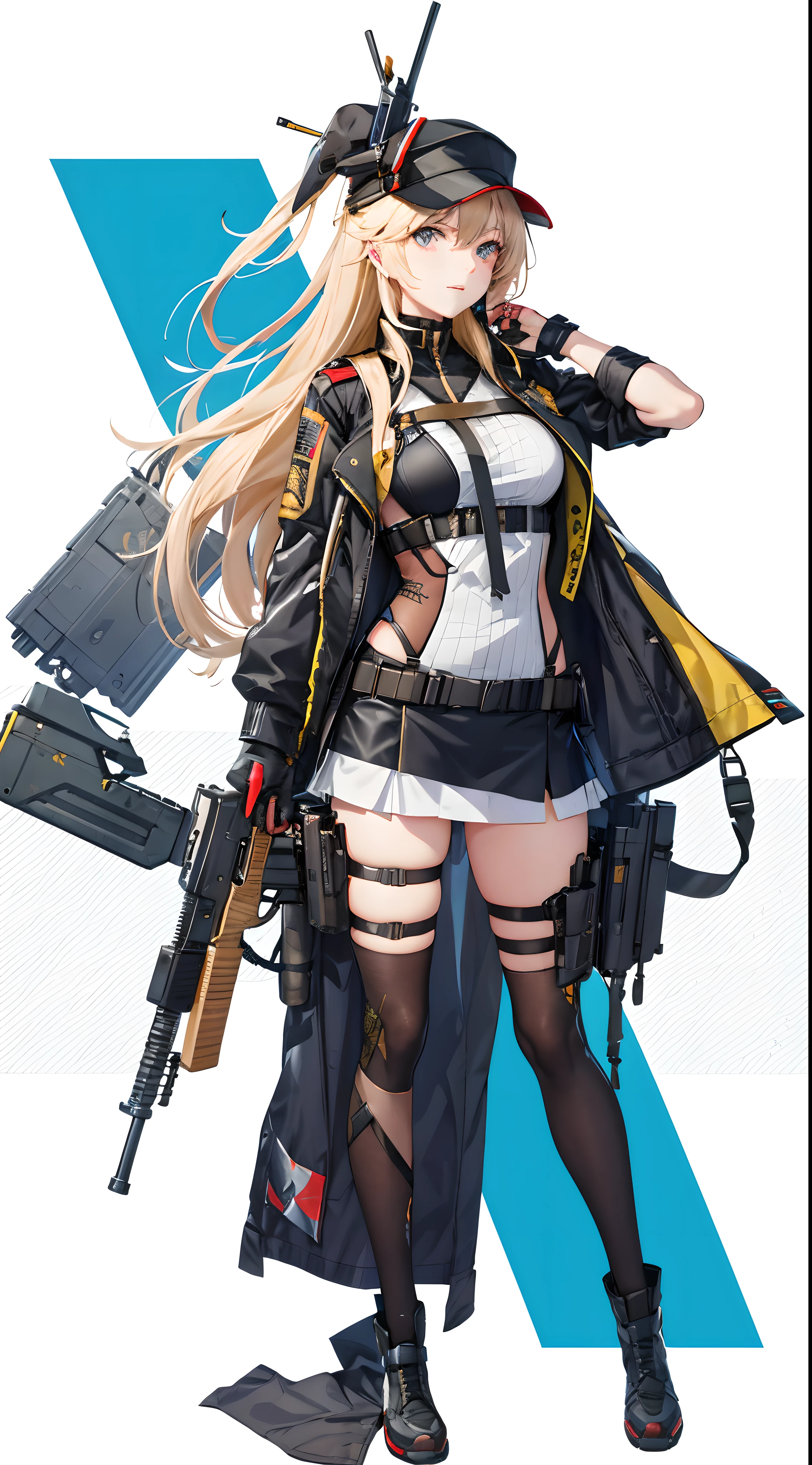 a close up of a person with a gun and a hat, fine details. girls frontline, from girls frontline, m4 sopmod ii girls frontline, girls frontline cg, girls frontline style, cushart krenz key art feminine, girls frontline universe, girls frontline, mechanized soldier girl, from arknights, azur lane style, from the nikke goddes oof victory videogame, character privaty