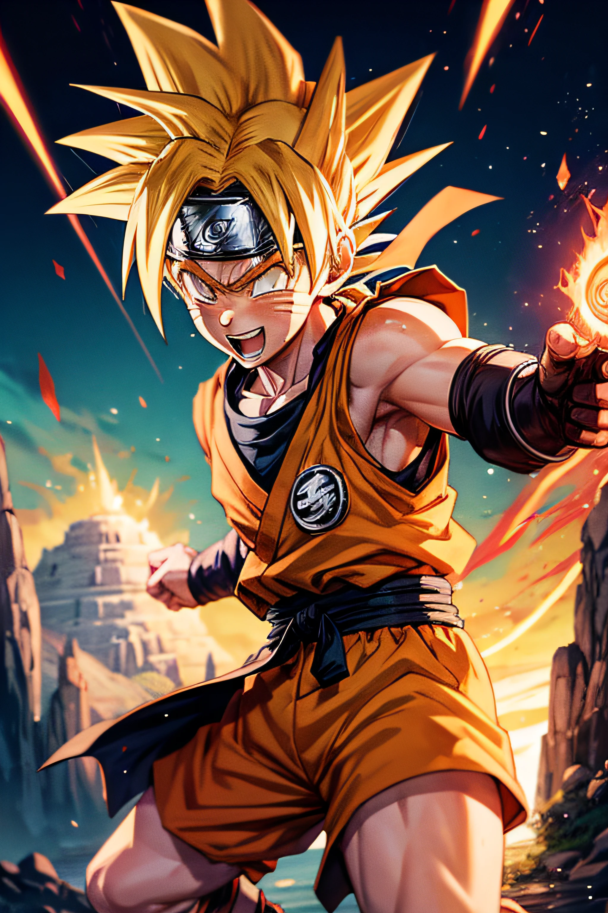 naruto, dragonball z style