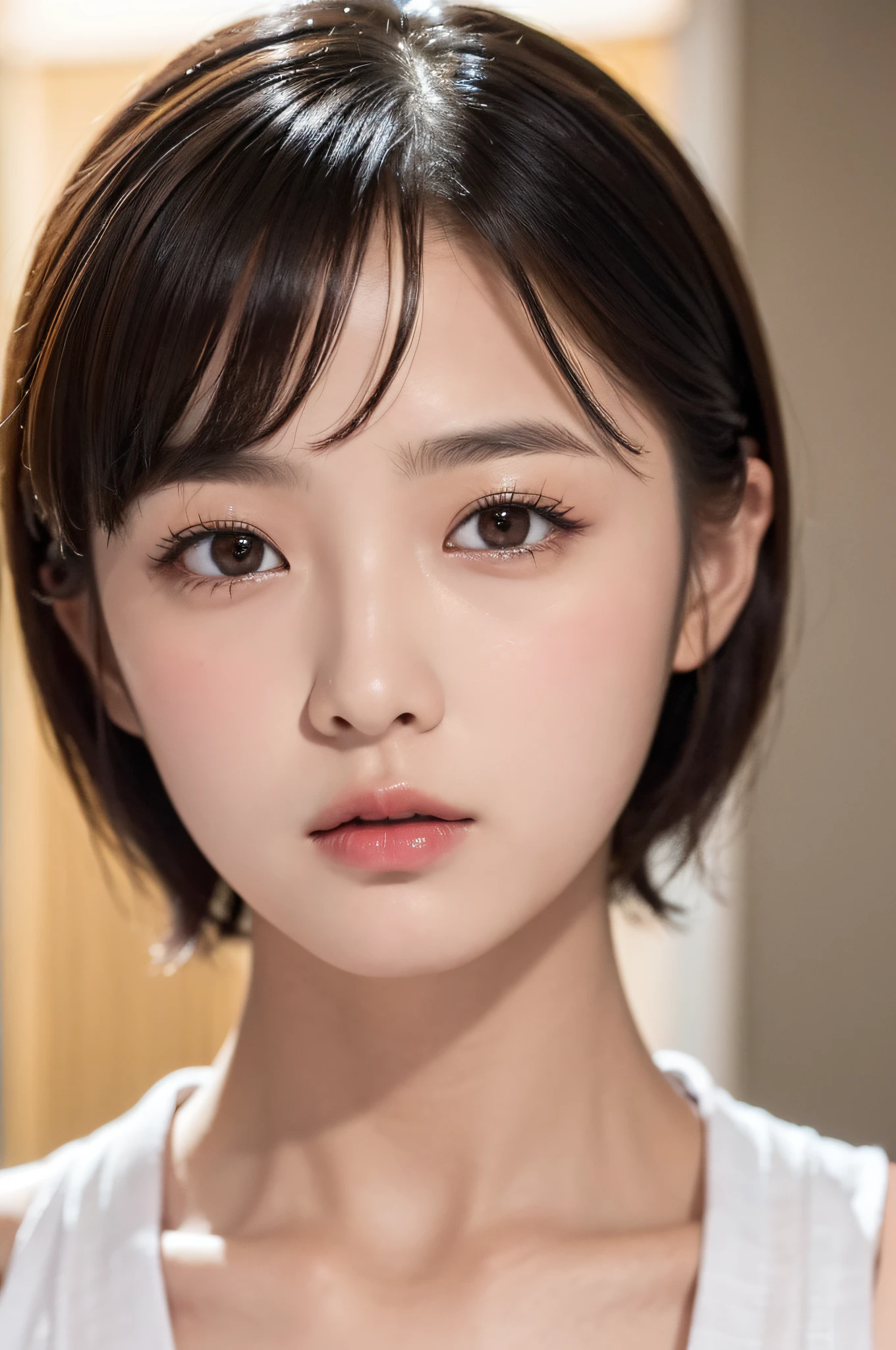 best qualtiy, tmasterpiece, 超高分辨率, (realisticlying:1.5), RAW photogr, 1girll, in the darkness nigth, deep shading, low tune, cold light, y look, short detailed hair,((best qualtiy,8K,tmasterpiece:1.3))),Clear focus:1.2,(layer cut,The large:1.2),Beautiful Women in Perfect Figure:1.4,Highly Detailed Face and Skin Textur,Detailed eyes,二重まぶた,