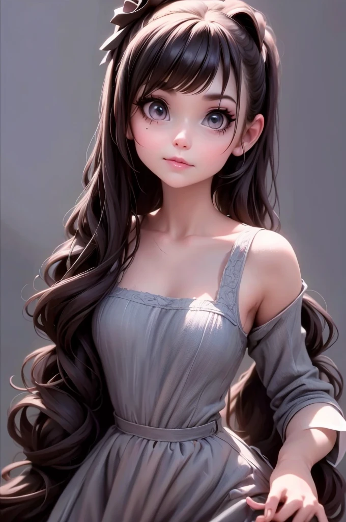 masterpiece, best quality, a cute girl smiling in a cute girl's room, on her bed, Gothic lolita dress, leaning on a cushion, sfw