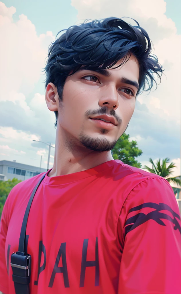 a close up of a man with a red shirt and a camera, portait photo profile picture, ayan nag, very very low quality picture, around 1 9 , jayison devadas, profile picture 1024px, 8k selfie photograph, headshot profile picture, candid picture, khyzyl saleem, profile pic, with accurate face