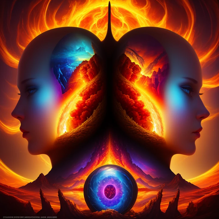 surreal art, multiple themes, multiple layers, quarter view, best quality, 8K, uhd