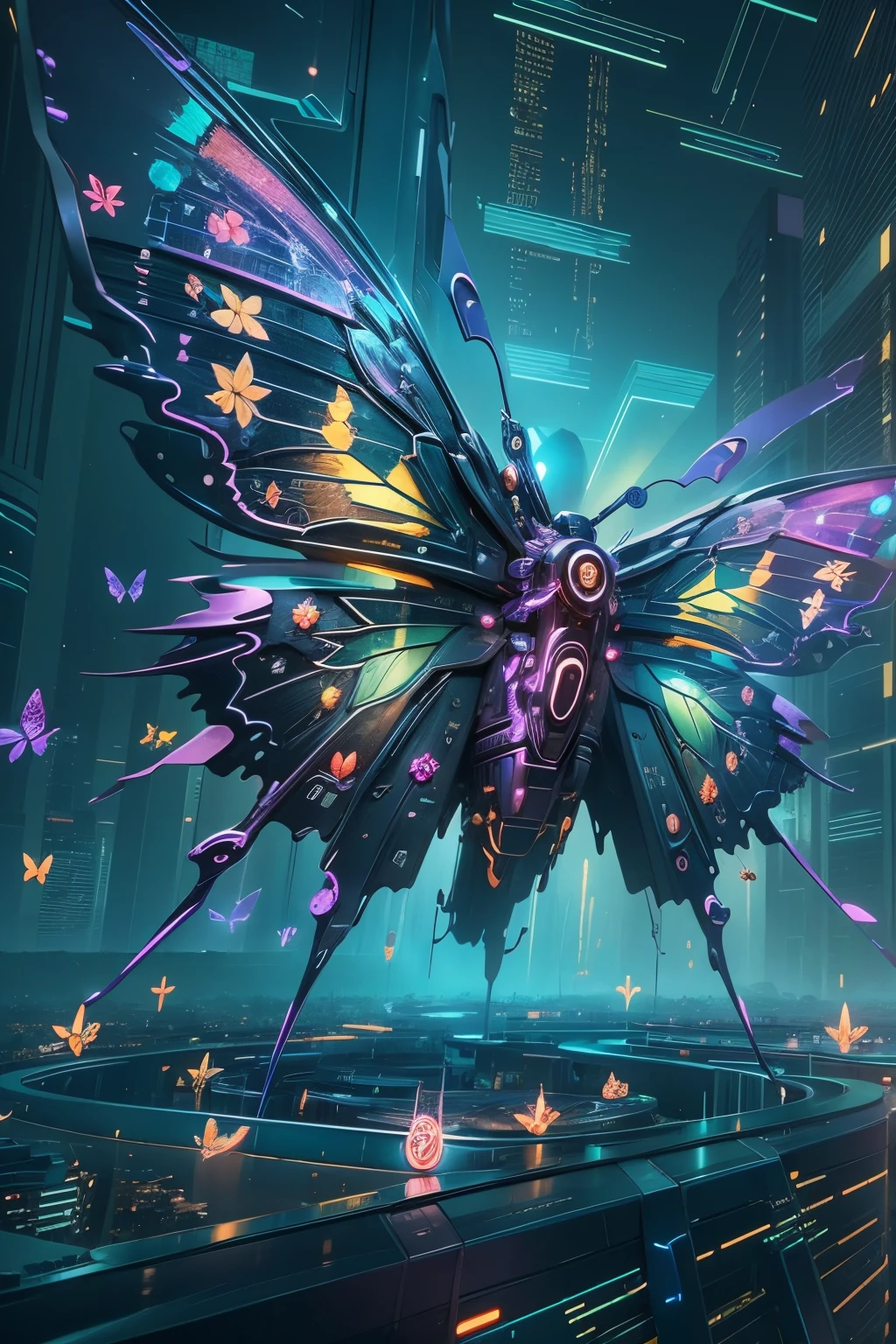 CircuitBoardAI butterfly close-up，The background is lightning, radiated butterfly,  butterfly in starry sky，Futuristic sci-fi butterfly, futuristic urban background，4K Highly Detailed Magical Digital Art, Highly detailed fantasy digital artwork, Epic surrealist digital art illustrations, High detail digital art, Beautiful digital artwork, stunning digital art, 4k detailed digital art, Hot topics on artstation 4k, 3 d epic illustrations