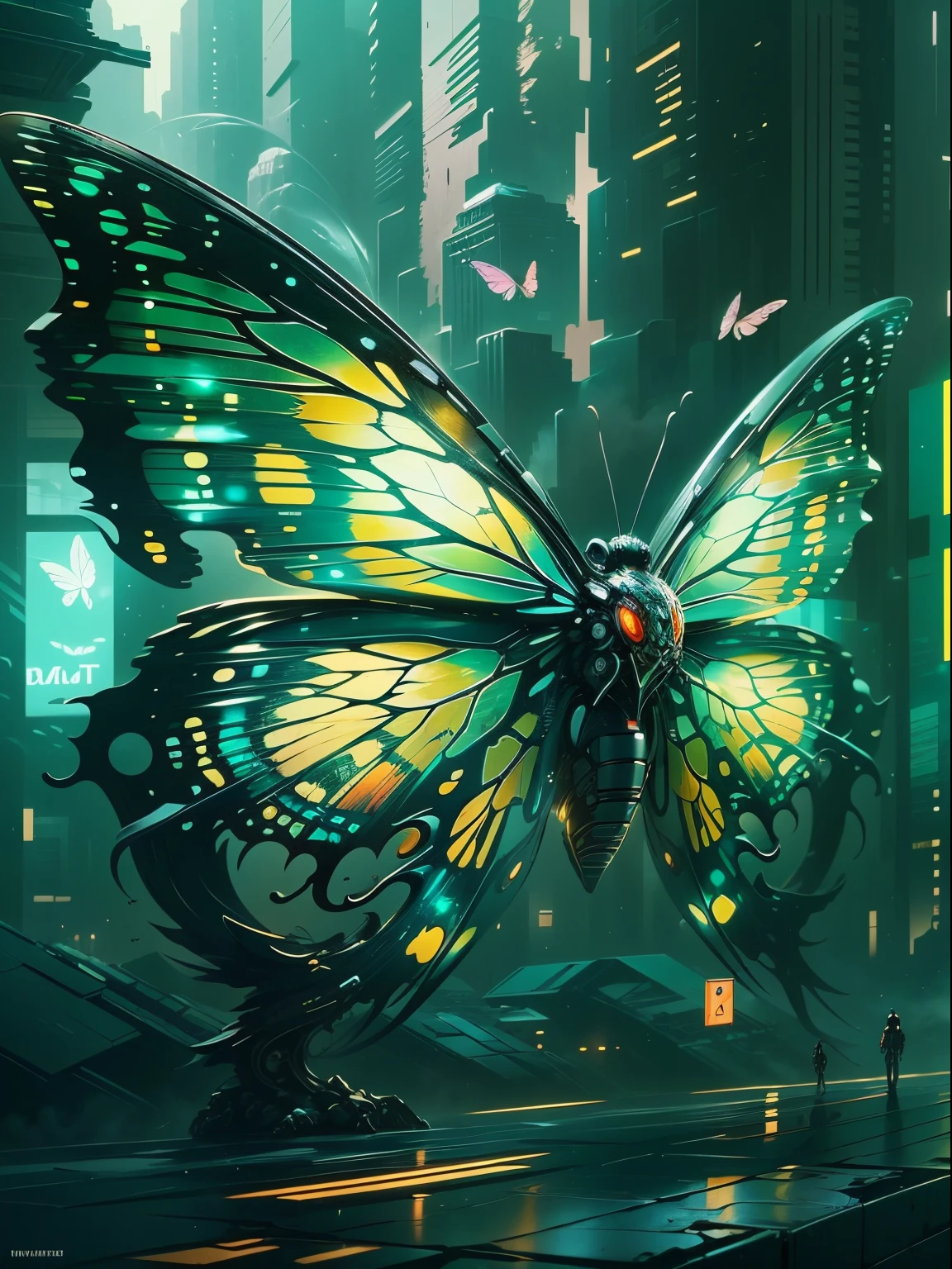 CircuitBoardAI butterfly close-up，The background is lightning, radiated butterfly,  butterfly in starry sky，Futuristic sci-fi butterfly, futuristic urban background，4K Highly Detailed Magical Digital Art, Highly detailed fantasy digital artwork, Epic surrealist digital art illustrations, High detail digital art, Beautiful digital artwork, stunning digital art, 4k detailed digital art, Hot topics on artstation 4k, 3 d epic illustrations