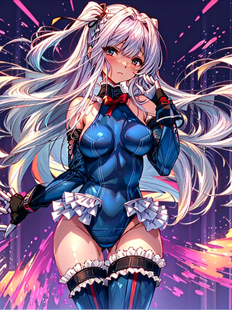(1girl in:1.2, ( (digital) ( (Base passage:1.2), medium breasts, (fril swimsuit, thighs thighs thighs thighs, Detached sleeves)) , Best Quality, marierose,、Hypnorola
Eyes in the sky、1girl in,Emotionless facial expressions,