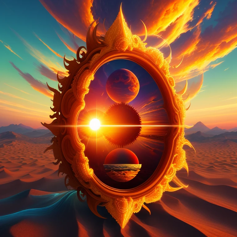 surreal art, multiple themes, multiple layers, sun is coming, best quality, 8K, uhd