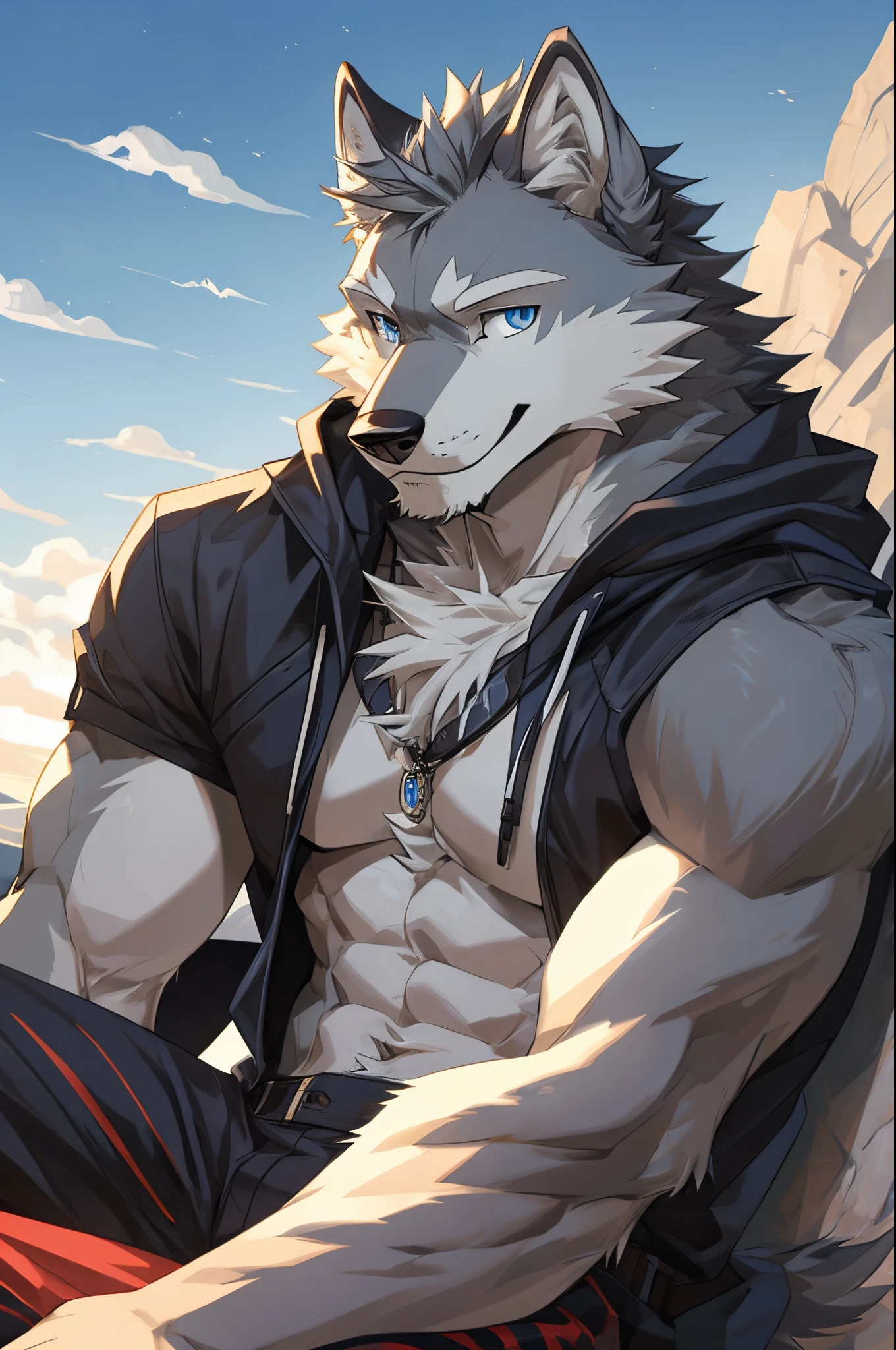 Jormungand, wolf form, white fur