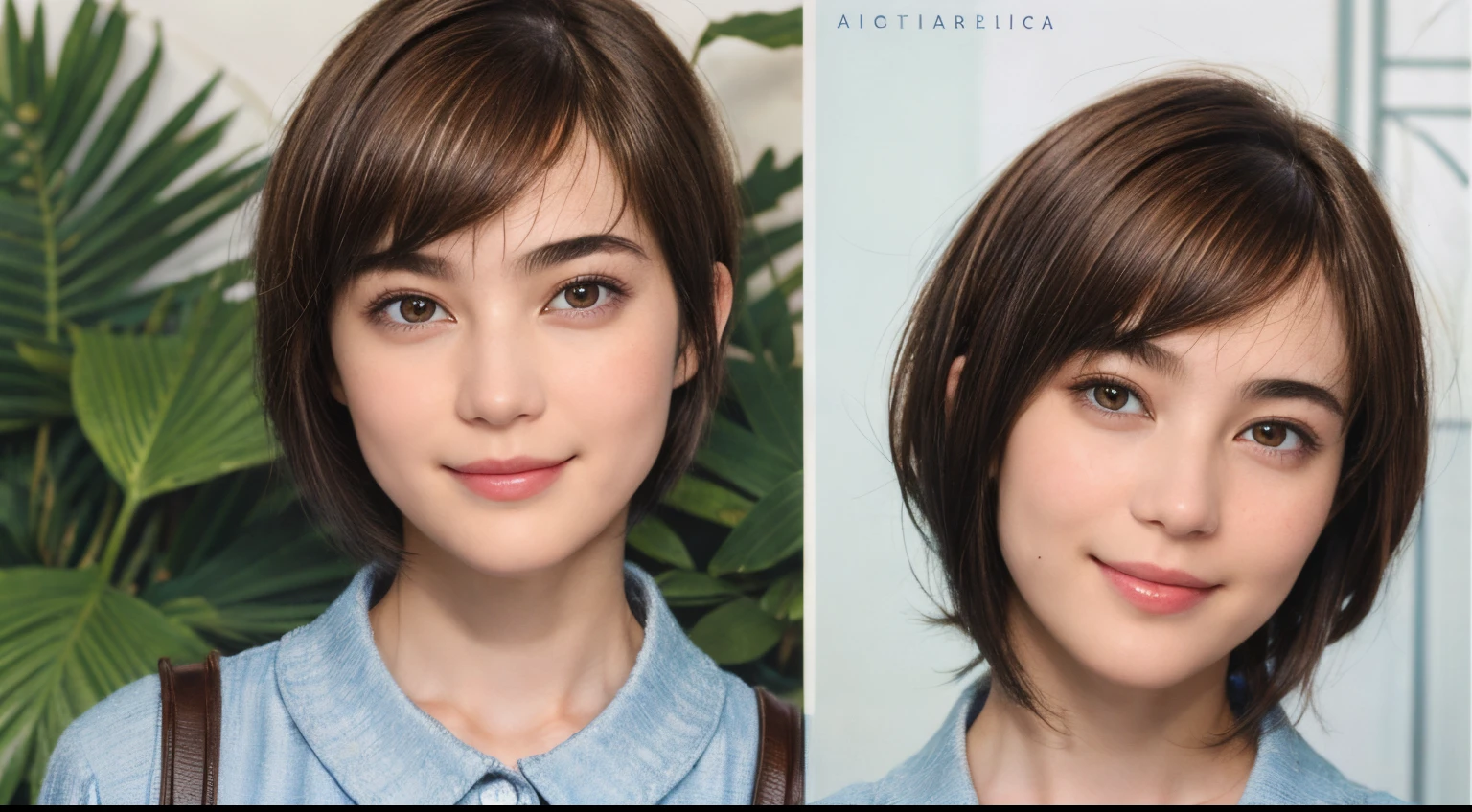 97
(a 20 yo woman,is standing), (A hyper-realistic), (high-level image quality), ((short-hair:1.46)), (Hair smooth), (Gentle smile), (Keep your mouth shut)
