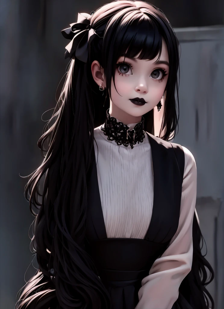 a (goth girl), portrait, upper body