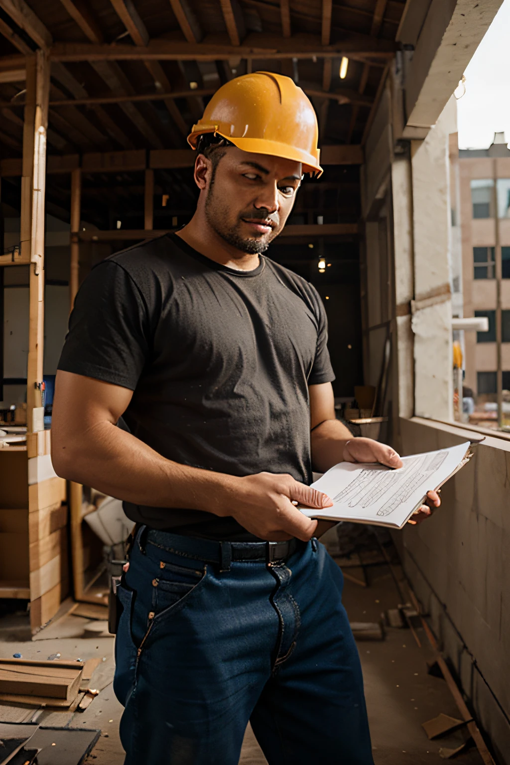 photo of man working in construction