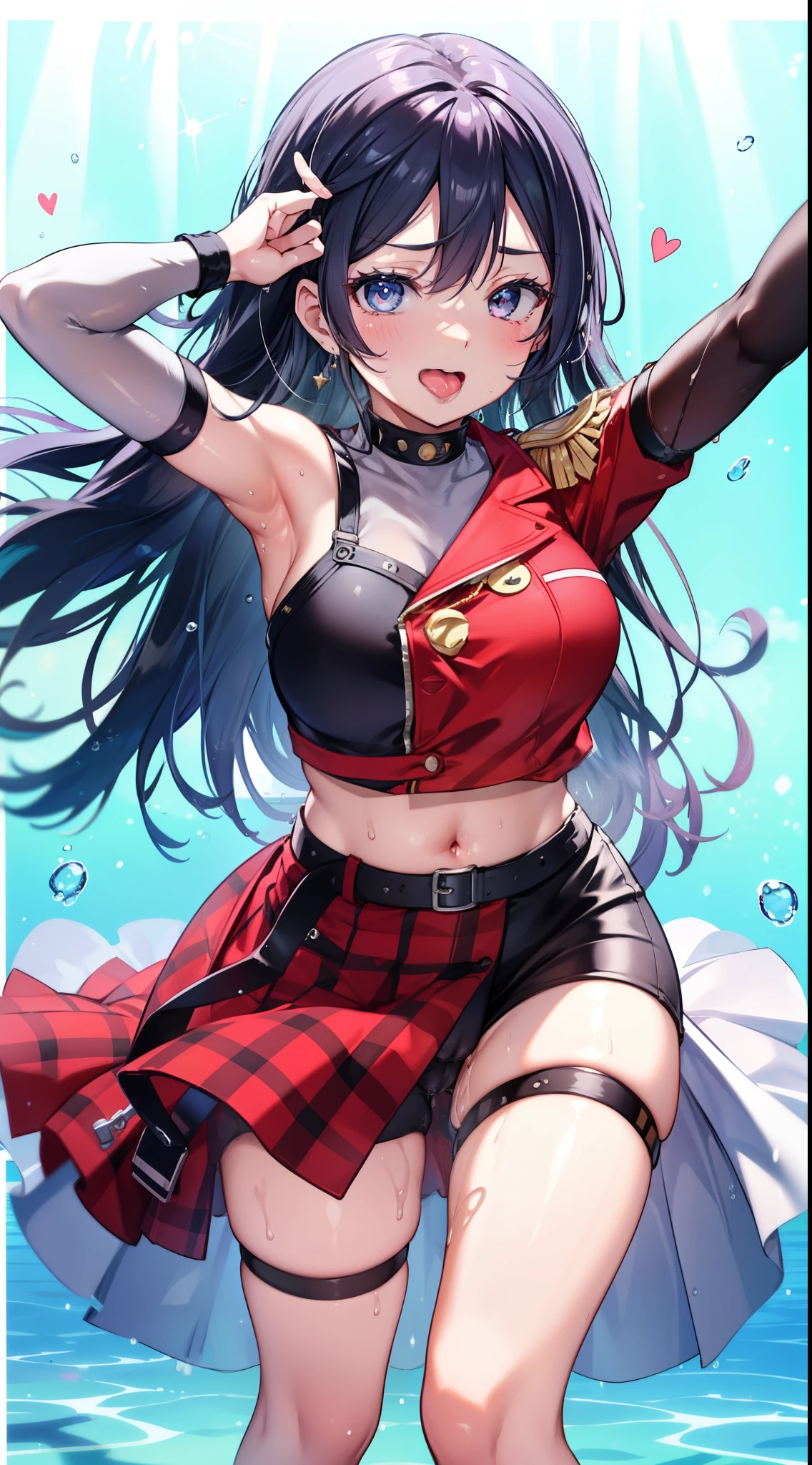lovelive、huge-breasted、爆乳、Show your stomach、Heart in the eye、Ahegao, big butts、Small water balloon with white liquid、excited、White sigh、Superior Quality, NSFW, Her cheeks flushed, in a school、open open mouth, Tongue sticking out,  perspiring , Ultra high definition, max resolution, Very detailed, pretty skin,  teats , Legs wide open, Wet clothes, Wet body,  Embarrassing, crotch shows through,  Open pubic area,  Vaginal discharge,  White liquid,