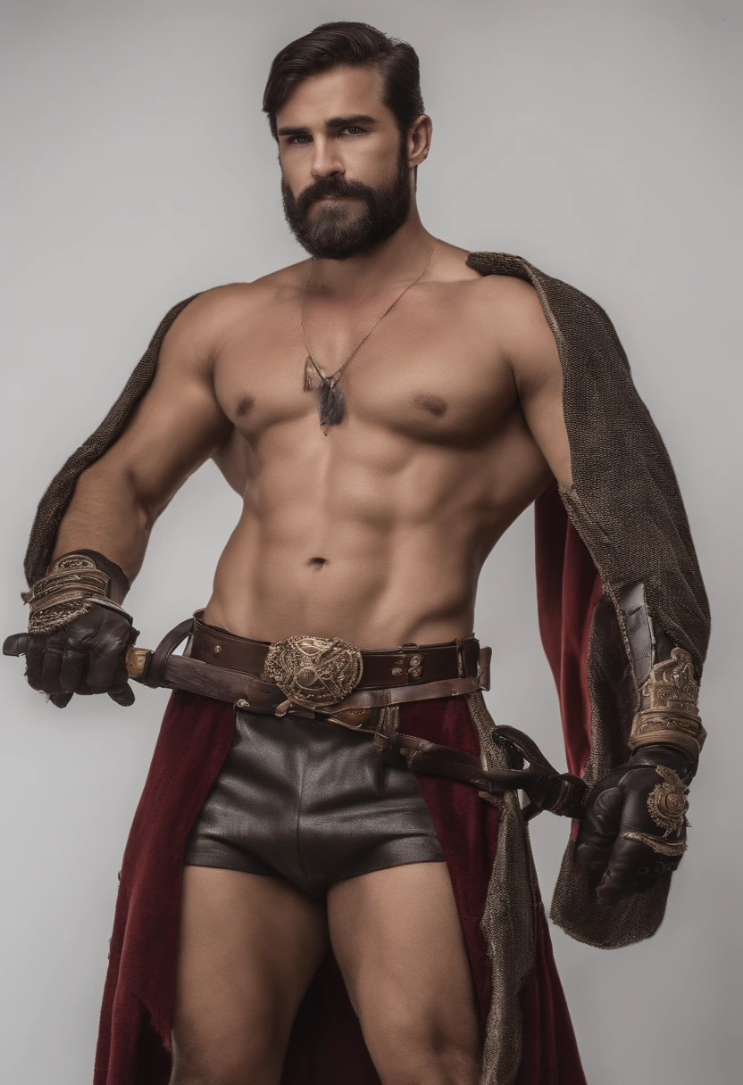 um homem forte, fantasiado de coelho no halloween, sexy, strong guy, naked, alta qualidade, melhor qualidade