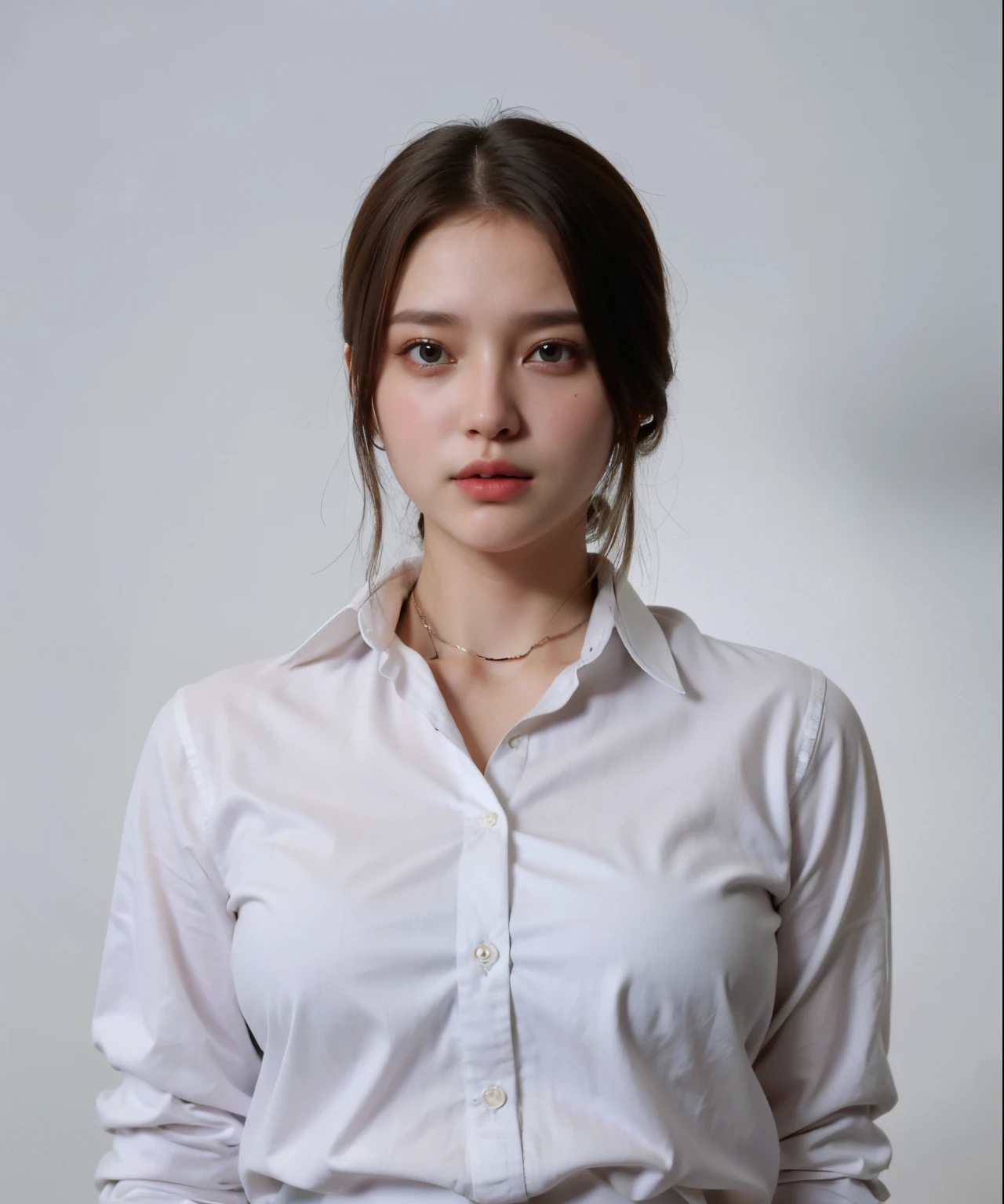 There's a woman in a white shirt posing for a photo, aleksandra waliszewska, anastasia ovchinnikova, anna nikonova aka newmilky, alina ivanchenko, julia gorokhova, dressed in a white shirt, viktoria gavrilenko, moleksandra shchaslyva, a photo of woman, yelena belova