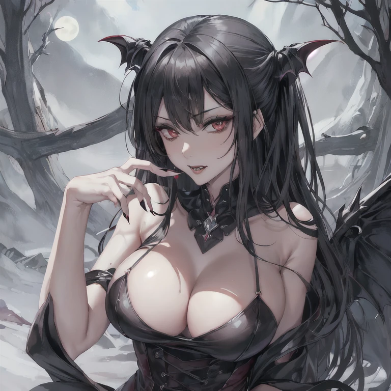 (((((Horror illustration))))), ((fantasy illustrations)), (((masuter piece))), ((dynamic ungle))、((eyes glowing red))、 ((Many monsters))), (Spirits)、(Monsters walking side by side at night)), (((Detailed background)))、(((Best Quality))), (((Best Illustration)))、 (((Best Shadow))), (((extremely delicate and beautiful)))、 (Back Light)、((Extremely delicate and beautiful)), (((a dark night)))、 ((Wind)), (Moonlight), (((Multiple Mature Female Vampires)))、 Multiple Mature Female Vampires、Multiple Mature Succubus、 with large wings like a bat,,,,,,,,,,,,,,,,,,,,,,,,,,,,,,,,,,,,,,,,,,,,,,,,,,,,,,,,、(Black nails)、(long claws)、(Slender face)、 Big breasts, (((Fangs grow))), ((bleeding from the eyes,,,,,,,,,,,,,,,,,,,,,,,,,,,,,,,,,,,,,,,,,,,,,,,,,,,,,,,)),red eyes、 ((((One person is lying on his back、The other is on top of it、French Kissing))))、 ((Black Long Hair)), (Shiny hair), (((Jewelry Pearl Red Eyes)))、 (finely detail)、 (((scornful eyes))),Big breasts、 (((Moonlight))), Abundant bloom, (((Four seasons fold々The beauty of)))、 (dead wood)、(Withered flowers})、seductiv、Mature Multiple Female Vampires、、、、、、、、、She wears black transparent suspender stockings and black high heels。Femme and move、((((Sexually provocative gaze、Entice your audience、Look at your audience with contempt))))。sexy lip。offcial art。8K Wallpaper Multiple Mature Female Vampires、the kiss、cuddling、hand on the breasts、fine panties、Beautiful exposure 、pointed Nipple、beutiful breast、二重まぶた、Sexy body、Full chest、Moisturized skin、((((BDSM、toppless))))、Strapless、Pose Seductive、a bed、Slender Leg、open one's legs、thin-waist、lie on one's side