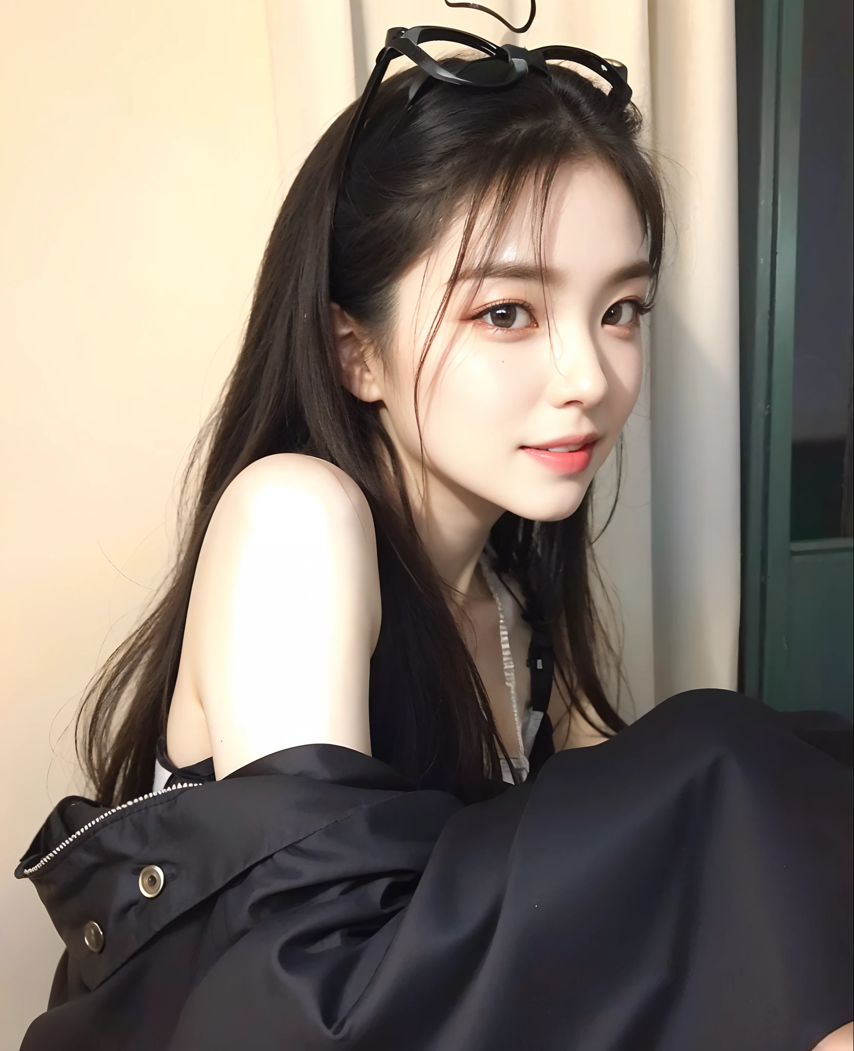 extremely detailed eyes, extremely detailed face, best quality ,masterpiece, extremely detailed, ultra-detailed, (realistic, photo-realistic:1.3), smile, (facing front), looking at viewer, white shirt, sunny day, outdoor, 1girl upperbody
