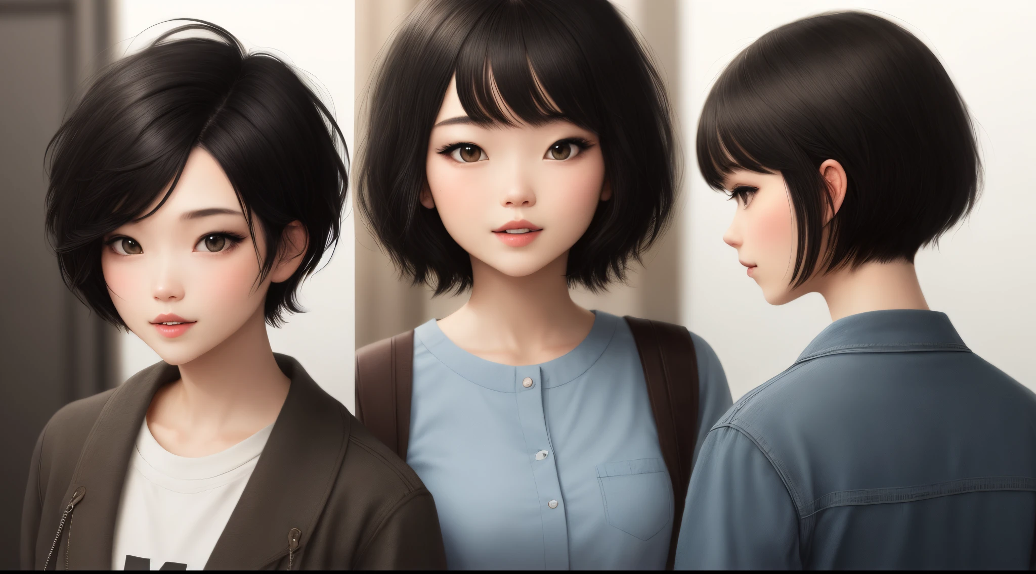 Short black hair