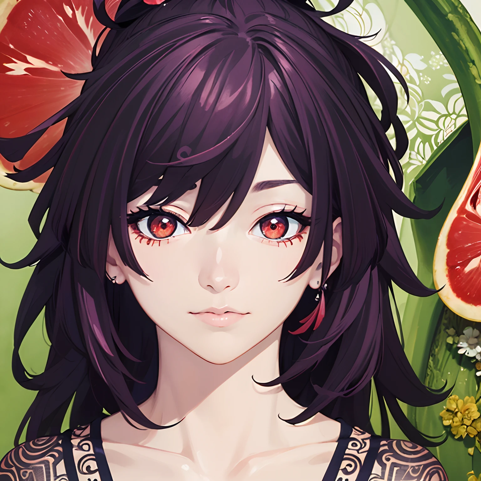 (masterpiece, top quality, best quality, official art, beautiful and aesthetic: 1.2), (1girl: 1.3), very detailed, (fractal art: 1.1), (color: 1.1) (flowers: 1.3), (by Yuko Higuchi:1.4), Higuchi Yuko,(by Yoh:1.2),(lineart),line drawing,pen drawing,zentangle,(tattoo pattern:1.2),(Intricate lines),(masterpiece),(best quality:1.1), (ultra-detailed),best illustration,finely detail,hand drawn high quality,High contrast,(clean lines:1.3),ligne claire,(Portrait),(extremely close-up:1.1),1 girl,solo,A girl is surrounded by red mushrooms,(Intricate details:1.3),(detailed background:1.2),(colored background:1.1),sketch,Intricate details,High Resolution