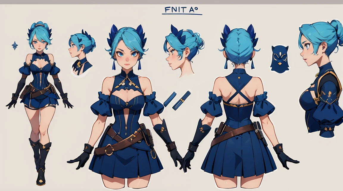 Female original character reference sheet adoptable,