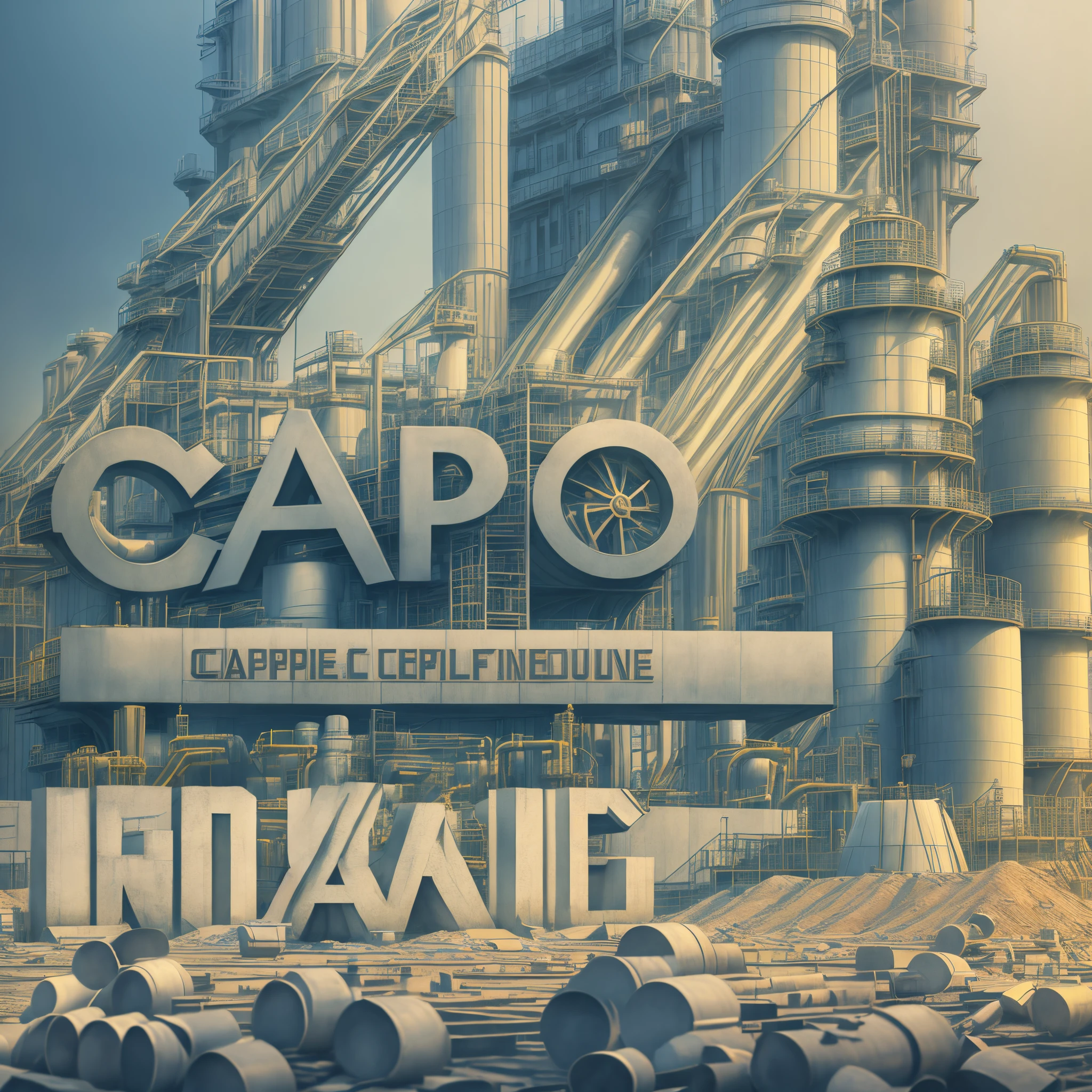 " CAPEX" Text: Logo design , you can add cement factory at background , Project presentation --auto --s2