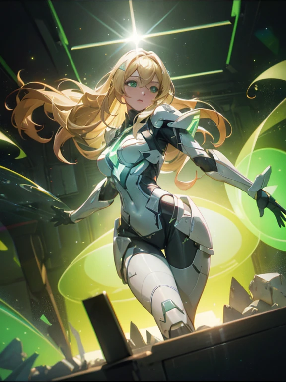 (Thick Body:1.4), (Long Blond Hair:1.4), Green Eyes, HDR (High Dynamic Range), Ray Tracing, NVIDIA RTX, Super-Resolution, Unreal 5, Subsurface Scattering, PBR Texturing, Post-Processing, Anisotropic Filtering, Depth-Of-Field ,Maximum Clarity And Sharpness, Multi-Layered Textures, Albedo And Specular Maps, Surface Shading, Accurate Simulation Of Light-Material Interaction, Octane Render, Two-Tone Lighting, Low ISO, White Balance, Rule Of Thirds, Wide Aperture, 8K RAW, Efficient Sub-Pixel, Sub-Pixel Convolution, (Luminescent Particles:1.4), {{Masterpiece, Best Quality, Extremely Detailed CG, Unity 8k Wallpaper, 3D, Cinematic Lighting, Lens Flare}},