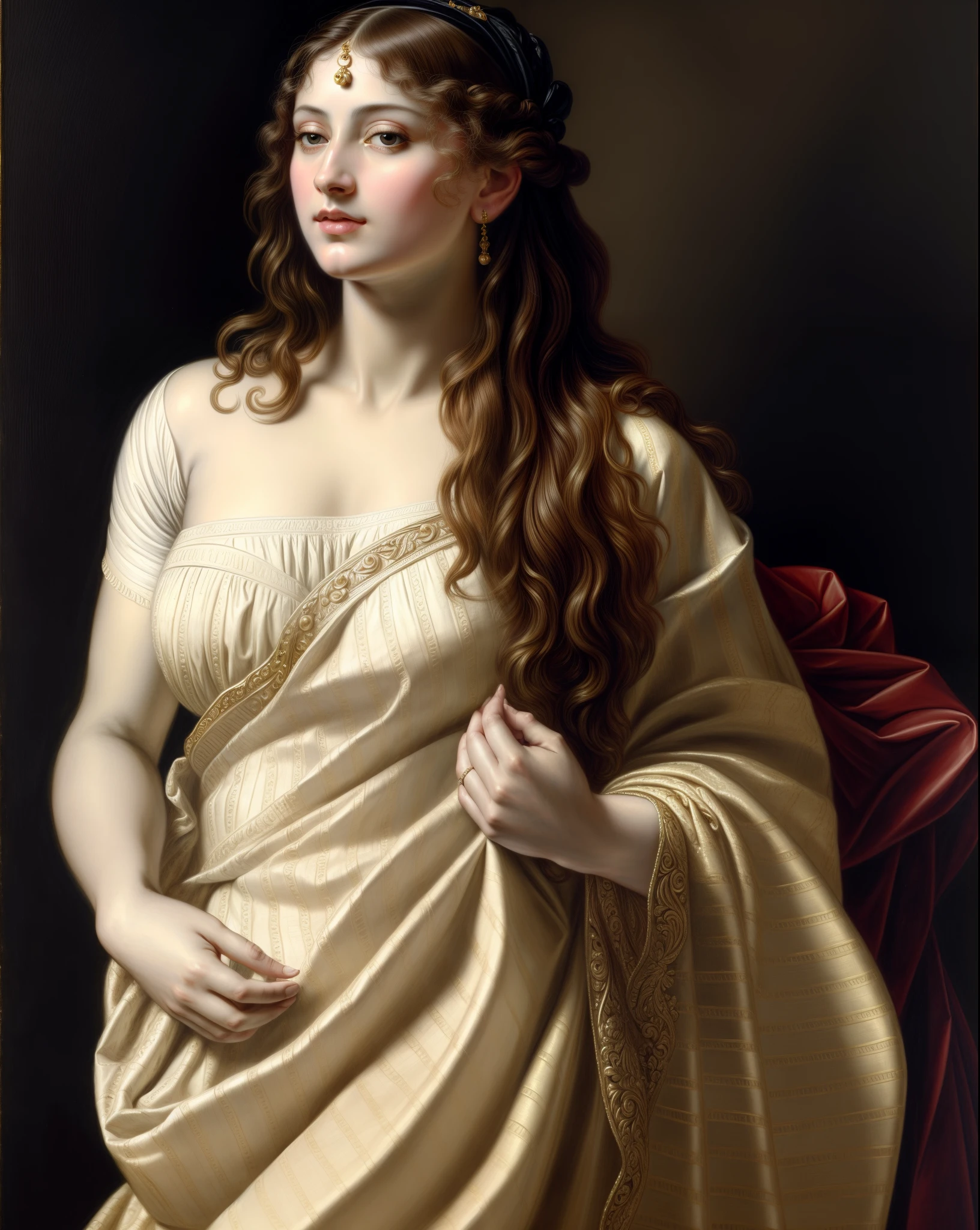 Beautiful, gorgeous, matchless beauty, Highly detailed, Oil Painting by Peter Paul Rubens inspired by Raja Ravi Varma, Matchless beauty, captivating, gorgeous, heavenly beauty, celestial beauty, Jolyne as "The Butterfly" by Peter Paul Rubens, 1893, realistic, hyper realistic, micro details, incredible artwork, insane details, ultra High resolution, 8k, 32k, acrylic on canvas, intricate, flawless, detailed, detailed face, detailed eyes, masterpiece, by Peter Paul Rubens, by Caravaggio, by William Adolphe bouguereau, perfect face, perfect body, beautiful art, realism, baroque, renaissance Art, highly textured, beautiful and High clarity eyes, uhd, best quality,