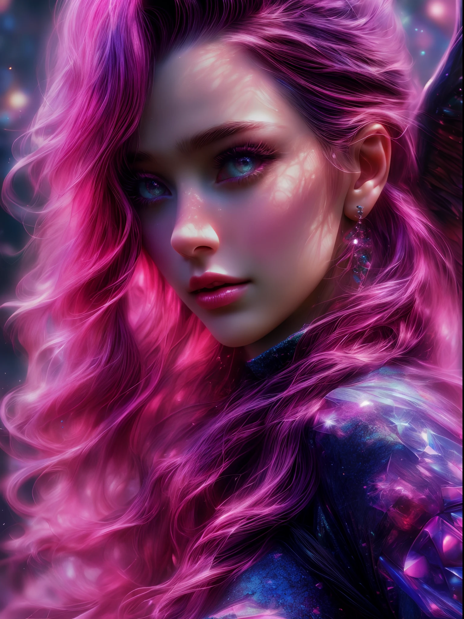 (best quality,4k,8k,highres,masterpiece:1.2),ultra-detailed,(realistic,photorealistic,photo-realistic:1.37),hyper realistic,wanda maximoff,beautiful detailed eyes,beautiful detailed lips,extremely detailed eyes and face,long eyelashes,[magical wings],[magical eyes],futuristic avatar,full avatar,out of the world background,vibrant colors,studio lighting,sharp focus,strong bokeh,physically-based rendering