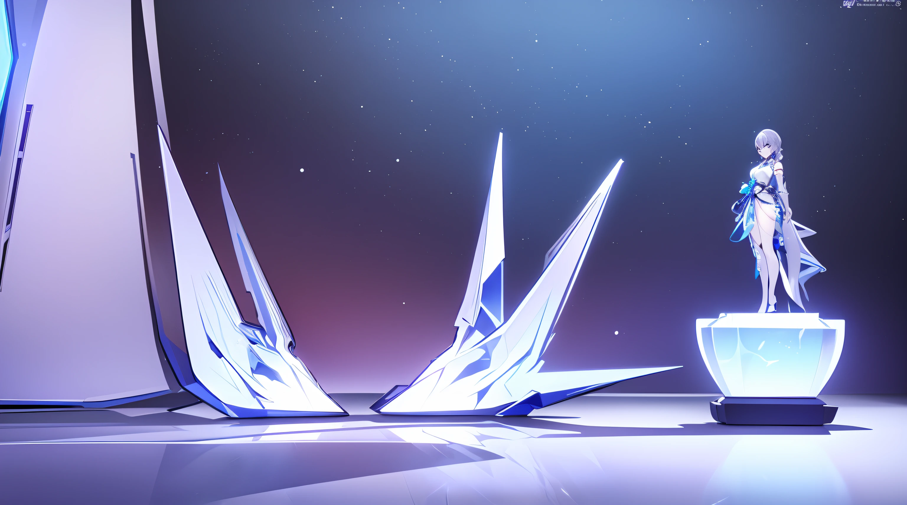 PEIceSculpture a picture of an (ice sculpture: 1.5) (ultra detailed, Masterpiece, best quality: 1.4)  with Bronya