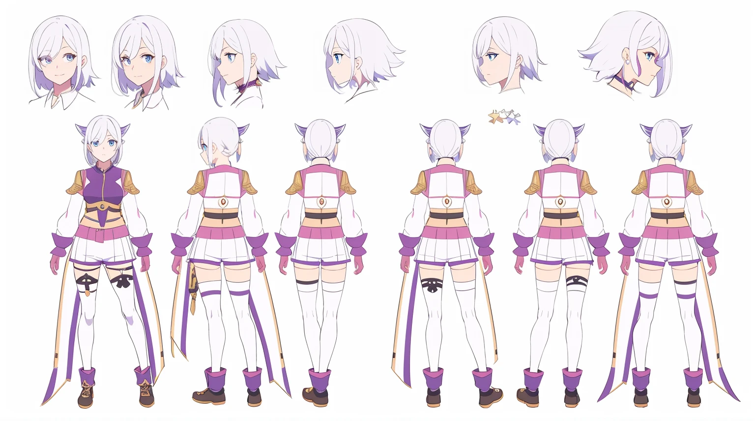 Female original character reference sheet adoptable,