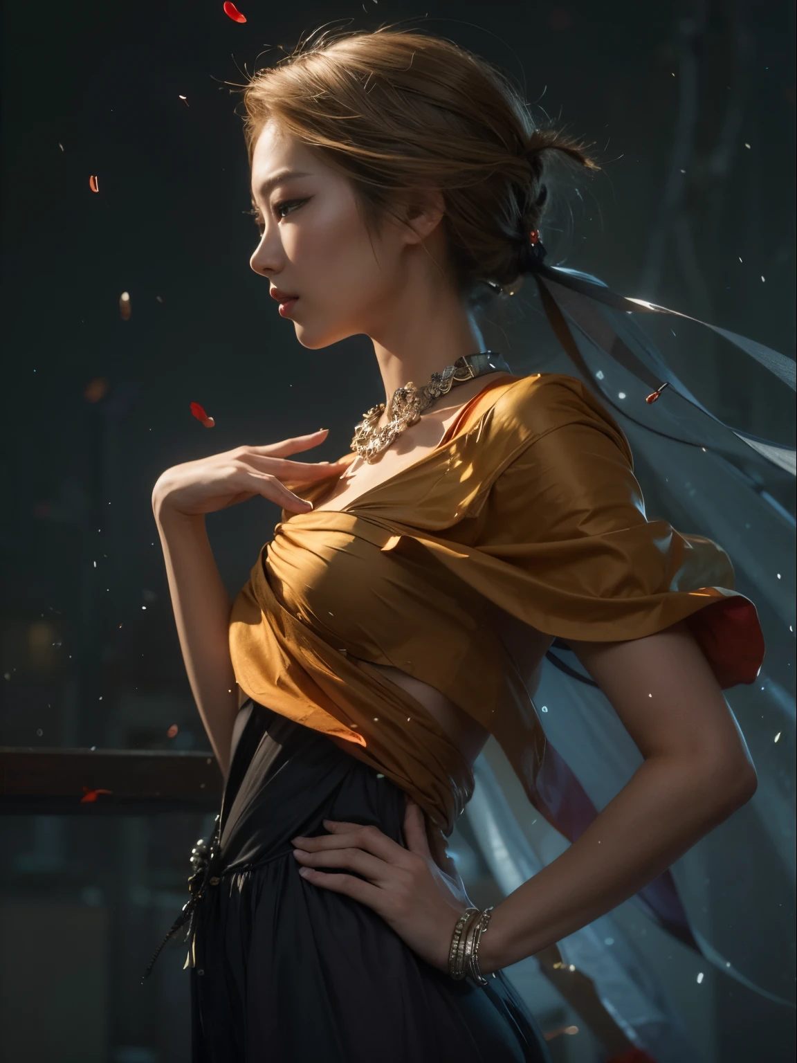 (Best quality, 8k, 32k, Masterpiece, UHD:1.2) "Produce a captivating art piece featuring a girl with a stylish bob haircut, illuminated by dramatic and cinematic lighting that accentuates the contours of her face and hair. Create an atmosphere that exudes intrigue and depth, with shadows and highlights playing a central role in defining the scene. The lighting should emphasize the girl's features and add an extra layer of drama to the composition, making it visually striking and evoking a sense of mystery and allure.", Lingerie, gorgeous chinese model, beautiful asian girl, young sensual graceful, beautiful feminine body, beautiful sexy woman photo, sexy body, lingerie, gorgeous young korean woman, japanese model, hot with shining sun, beautiful woman body, translucent body, elegant seducing pose, Japanese goddess