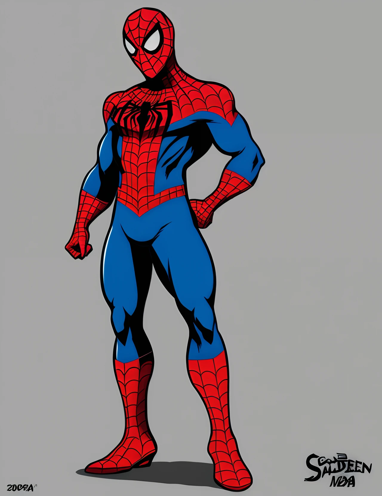 Fred from scooby doo in the style of spiderman 2099