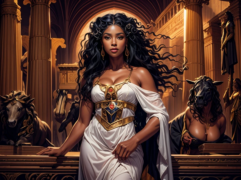(( black woman)), Um retrato de uma mulher negra, Ebony Goddess, in high definition, com um cavalo, em 8K de um mulher negra majestosa de 18 anos, Deus do Mar, Deus do Oceano, Luthien, arte de deus, Deus da mitologia grega, Deus da Lua, Deus do amor e da paz, deus bonito, Mitologia do Deus da Terra, o deus Eros, Um retrato impressionante de um deus, Frank Kelly Freas, Estilo Karol Bak, ((beautiful face)), Ultra Definition, melhor qualidade, 32k ultra | | | | | | | | | | | | | | | | | | | | | | | | , Ultra HD | | | | | | | | | | | | | | | | | | | | | | | |