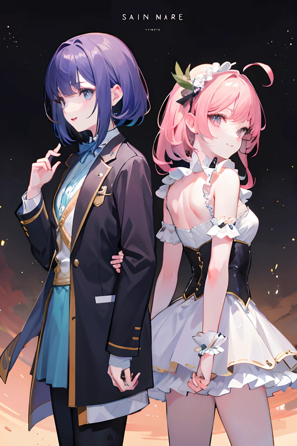 2 girls,back-to-back,ssmile,beast girl