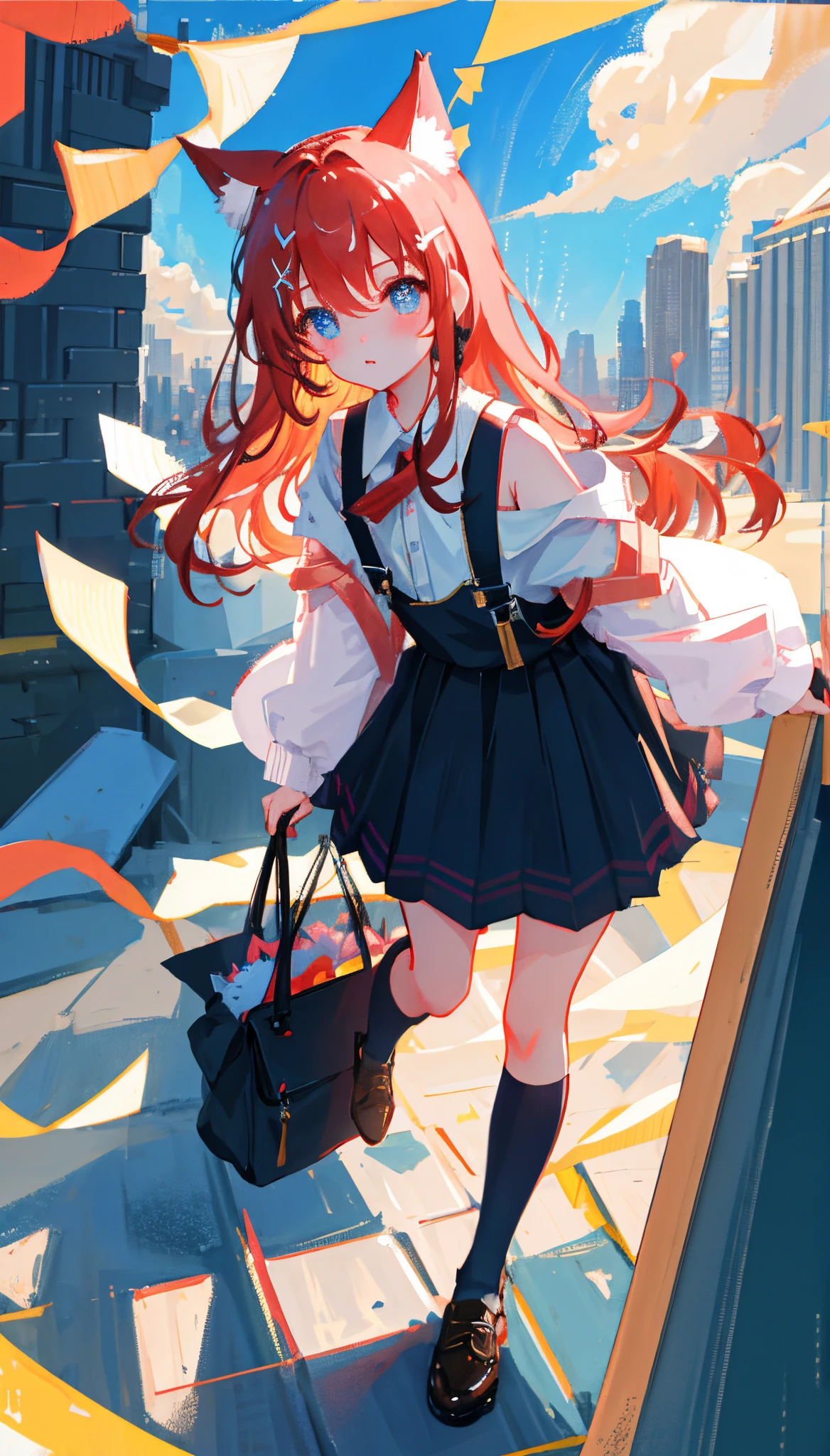 (​masterpiece、hightquality、hight resolution、Top image quality)、
Romper、Big city blurred background、(colourfull:0.7)、(eyes focus:1.2)、viewer、The upper part of the body_Body、fish-eye lens、(in a house:1.1)、cute little、Warm light、Cute cat ears、
break 1 loli、is standing、独奏、^ ^、(leaning_Forward:1.1)、missiles_Behind_Back、(wide eyed:1.1)、Head_tilt、bare shoulders​、tiny chest、long eyeslashes、鎖骨、(red blush:0.95)、
break
Shiny skin、shinny hair、(Bright pupils:1.1)、Be curious、A detailed eye、hair adornments、length hair、Double-sided upward hair、White hair、skirt by the、shinny eyes、