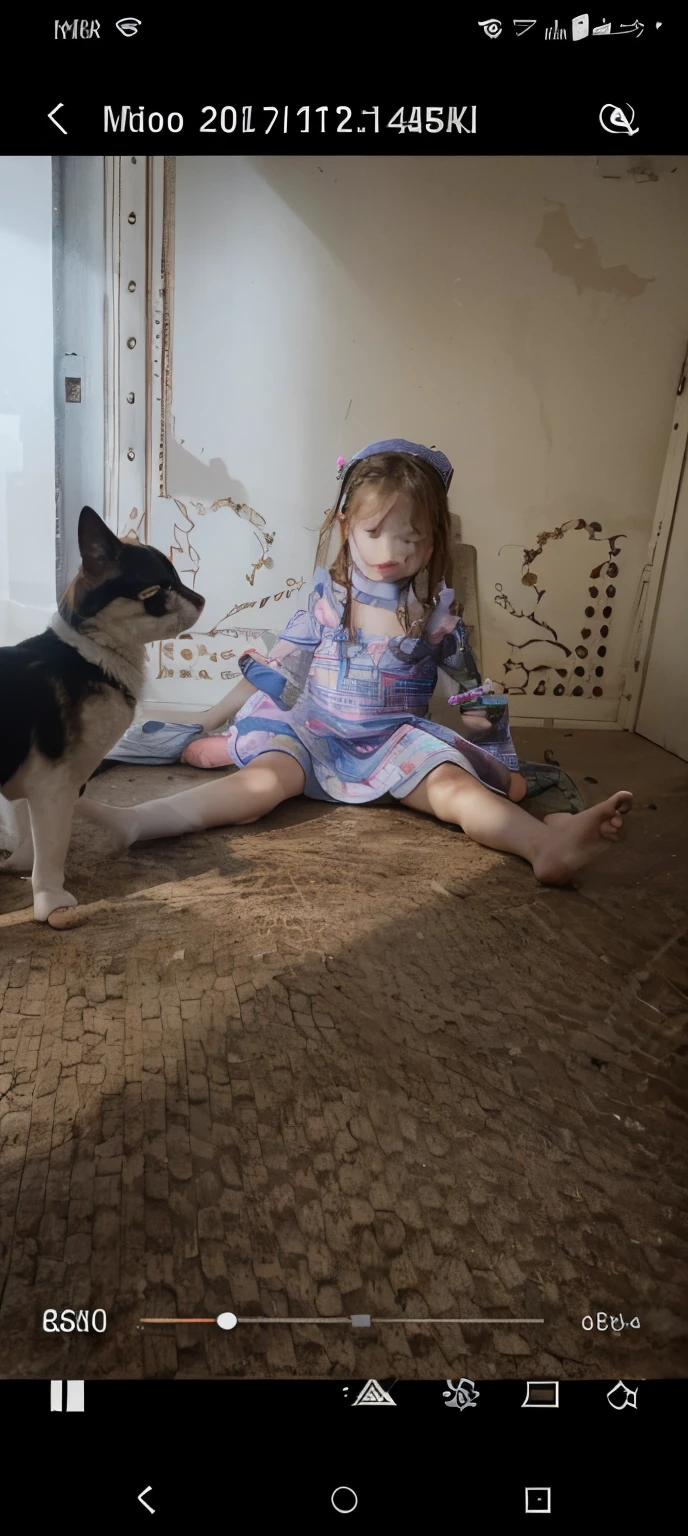 ((Masterpiece, Best Quality)),illustartion,Сверхдетализированная детализация 8K,Photorealistic,sharp-focus,Highly detailed,Professional lighting,colorful details,iridescent colors. New Year's studio, photoshooting. Dress a girl in a beautiful dress, a beautiful bandage on the girl's head.