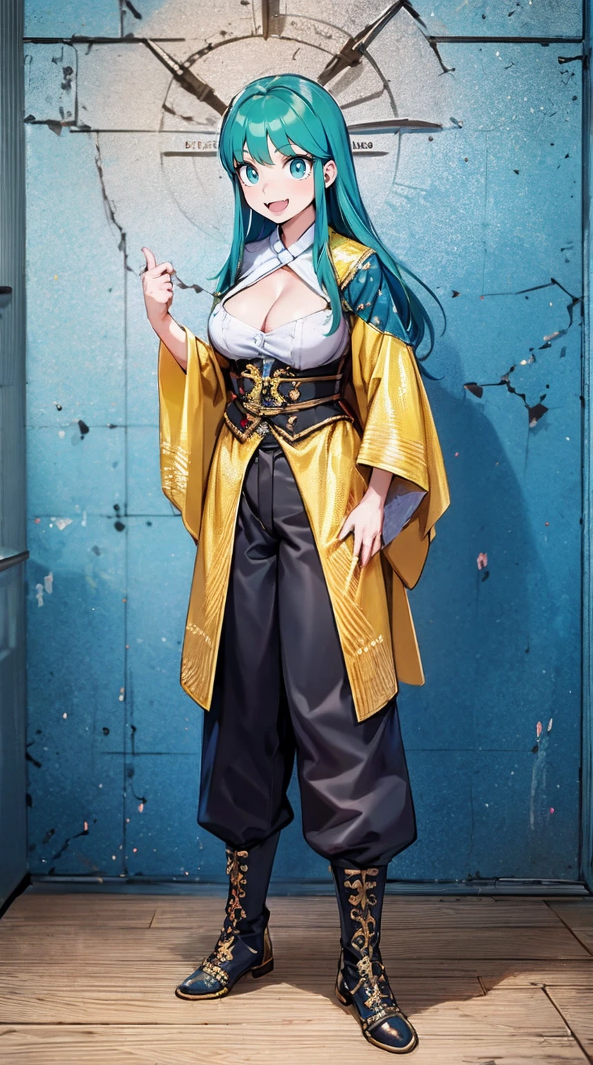 masterpiece, best quality,, corset, breastplate,lum, , urusei yatsura, cloak, pants, pullover kimono,martial pov,, pantyhose, sharpteeth, standing,smile, matial art,, full body, boots , pant, medium breast, pants, pullover,martial pov,god rays, ray tracing, sparkle, cinematic lighting, UHD, retina, masterpiece, ccurate, anatomically correct, textured skin, super detail, high details, high quality, award winning, best quality, highres, 1080P, HD, 4K, thunder aura, light aura, sharpteeth,, super powers, full body, standing, kimono,woman-medieval-clothes, fangs, smile, green hair,, teeth, big breast, long hir