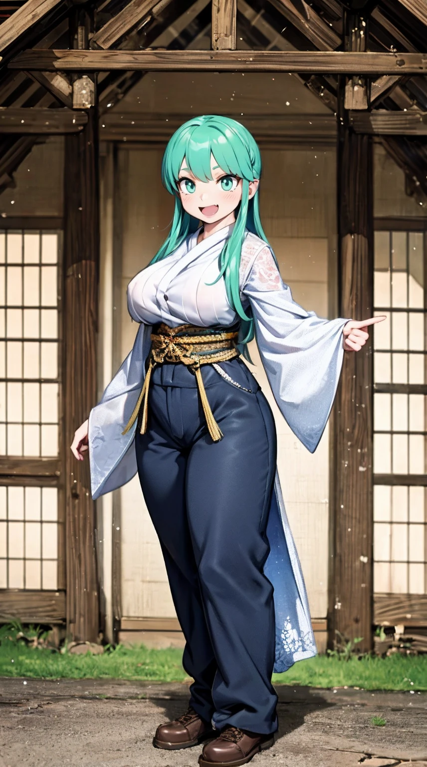 masterpiece, best quality,, corset, breastplate,lum, , urusei yatsura, cloak, pants, pullover kimono,martial pov,, pantyhose, sharpteeth, standing,smile, matial art,, full body, boots , pant, medium breast, pants, pullover,martial pov,god rays, ray tracing, sparkle, cinematic lighting, UHD, retina, masterpiece, ccurate, anatomically correct, textured skin, super detail, high details, high quality, award winning, best quality, highres, 1080P, HD, 4K, thunder aura, light aura, sharpteeth,, super powers, full body, standing, kimono,woman-medieval-clothes, fangs, smile, green hair,, teeth, big breast, long hair