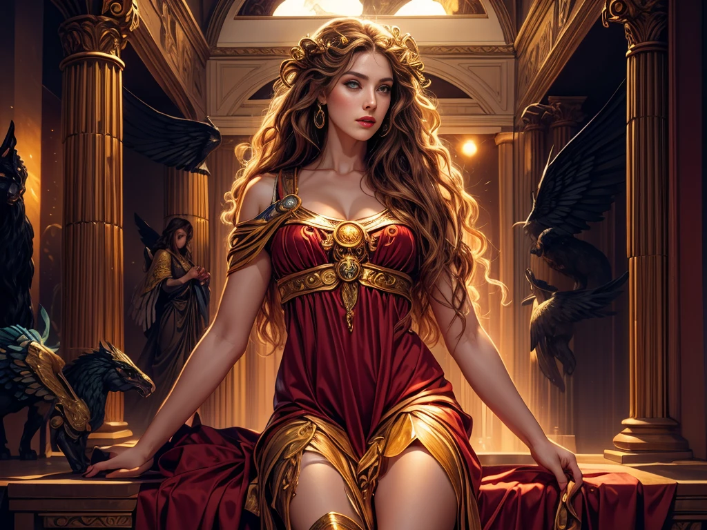 A portrait of a woman in high definition, com cavalo ((um cavalo)), em 8K de um mulher anjo de 18 anos, ((  angel with several majestic wings,)), Deus do Mar, Deus do Oceano, Luthien, arte de deus, Deus da mitologia grega, Deus da Lua, Deus do amor e da paz, deus bonito, Mitologia do Deus da Terra, o deus Eros, Um retrato impressionante de um deus, Frank Kelly Freas, Estilo Karol Bak, ((beautiful face)), Ultra Definition, melhor qualidade, 32k ultra | | | | | | | | | | | | | | | | | | | | | | | | | | , Ultra HD | | | | | | | | | | | | | | | | | | | | | | | | | |