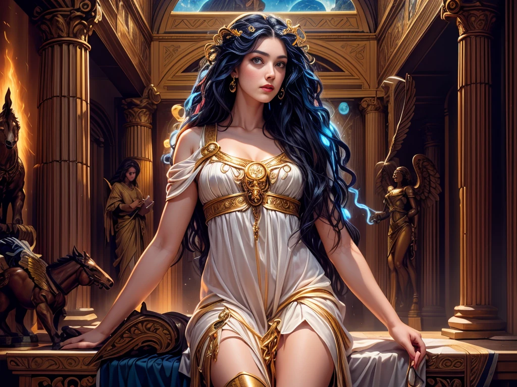 A portrait of a woman in high definition, com cavalo ((um cavalo)), em 8K de um mulher anjo de 18 anos, ((  angel with several majestic wings,)), Deus do Mar, Deus do Oceano, Luthien, arte de deus, Deus da mitologia grega, Deus da Lua, Deus do amor e da paz, deus bonito, Mitologia do Deus da Terra, o deus Eros, Um retrato impressionante de um deus, Frank Kelly Freas, Estilo Karol Bak, ((beautiful face)), Ultra Definition, melhor qualidade, 32k ultra | | | | | | | | | | | | | | | | | | | | | | | | | | , Ultra HD | | | | | | | | | | | | | | | | | | | | | | | | | |