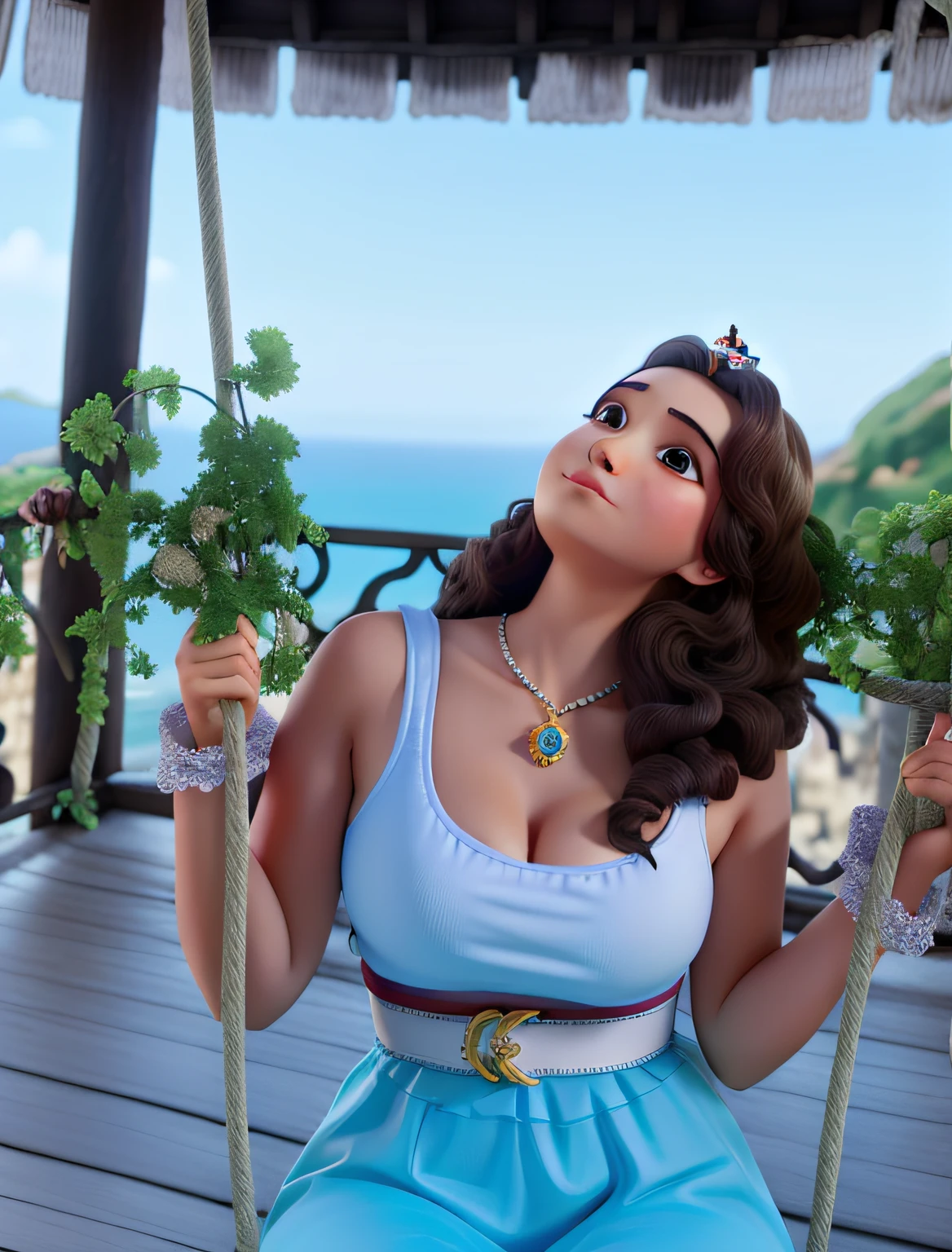 Princesa descansando em seu castelo. Alta qualidade
