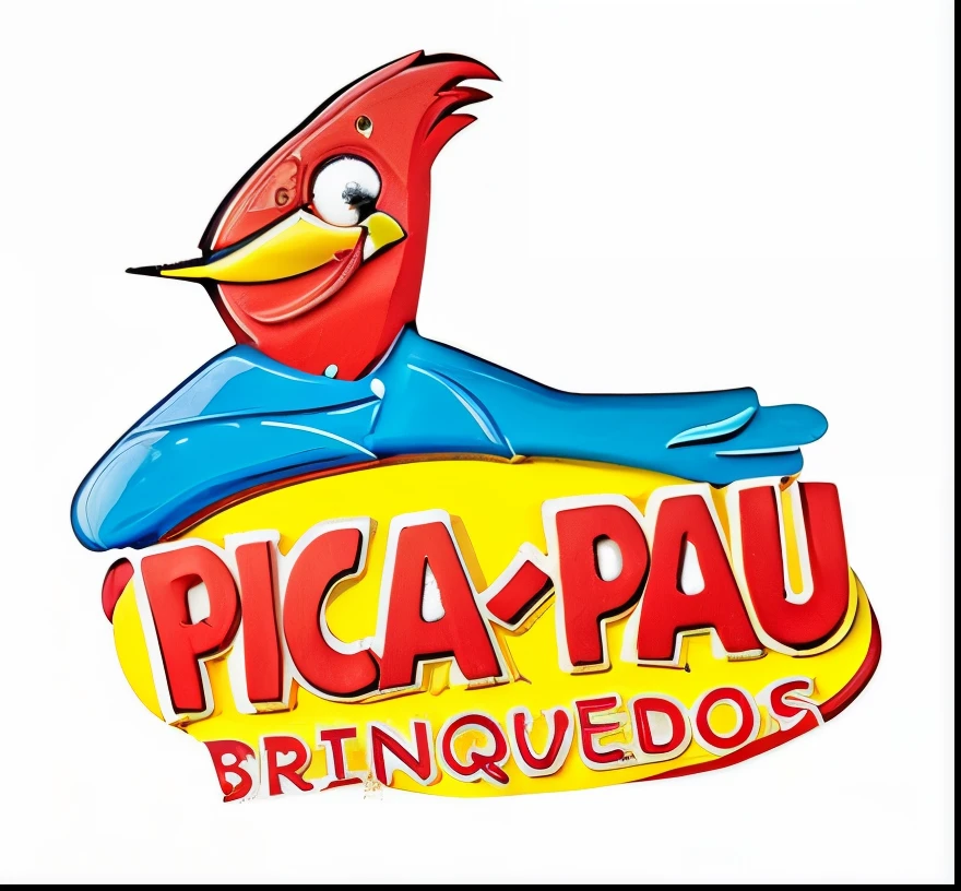 a red bird sitting on top of a yellow sign with the words pica - paul bringiedos, paul pepera, piroca, paul pepera pablo roldan, p. j. n, pichacu cooks a squid, pic, pepe, phot, brian pulido, pog, photogtaphy, fotografia
