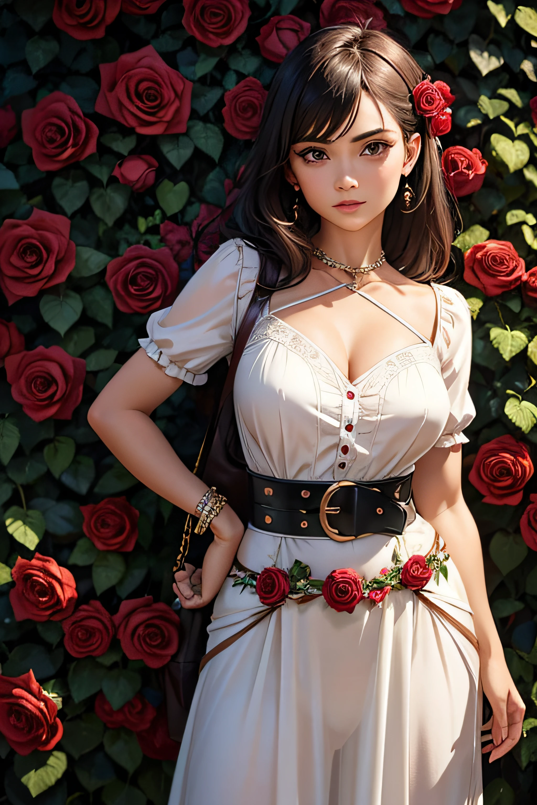A belt created with roses., super detail