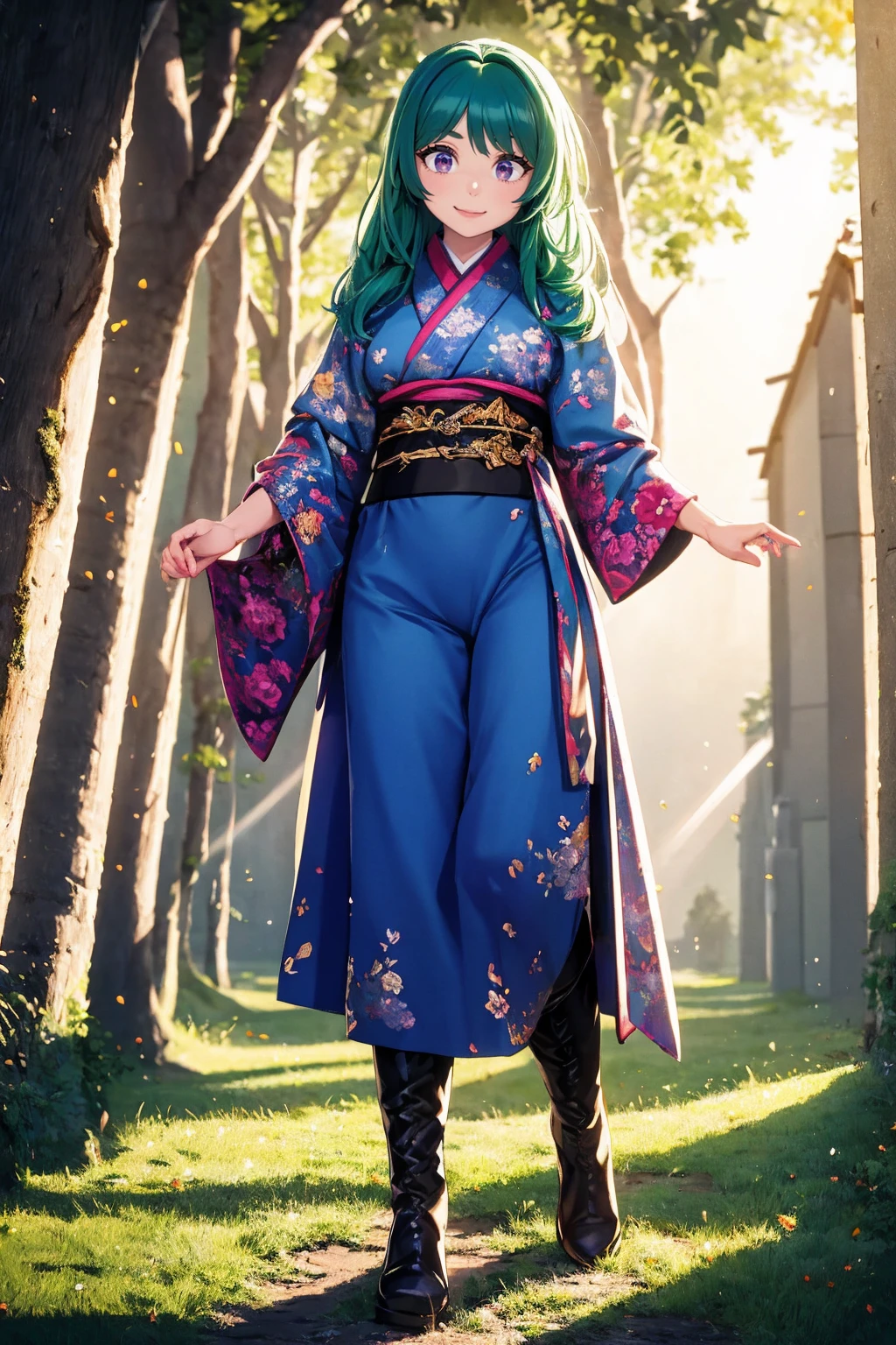 masterpiece, best quality,, corset, breastplate,lum, , urusei yatsura, cloak, pants, pullover kimono,martial pov,, pantyhose, sharpteeth, standing,smile, matial art,, full body, boots , pant, medium breast, pants, pullover,martial pov,god rays, ray tracing, sparkle, cinematic lighting, UHD, retina, masterpiece, ccurate, anatomically correct, textured skin, super detail, high details, high quality, award winning, best quality, highres, 1080P, HD, 4K, thunder aura, light aura, sharpteeth,, super powers, full body, standing, kimono,woman-medieval-clothes, fangs, smile, green hair,, teeth, big breast, long hair, sharpteeth