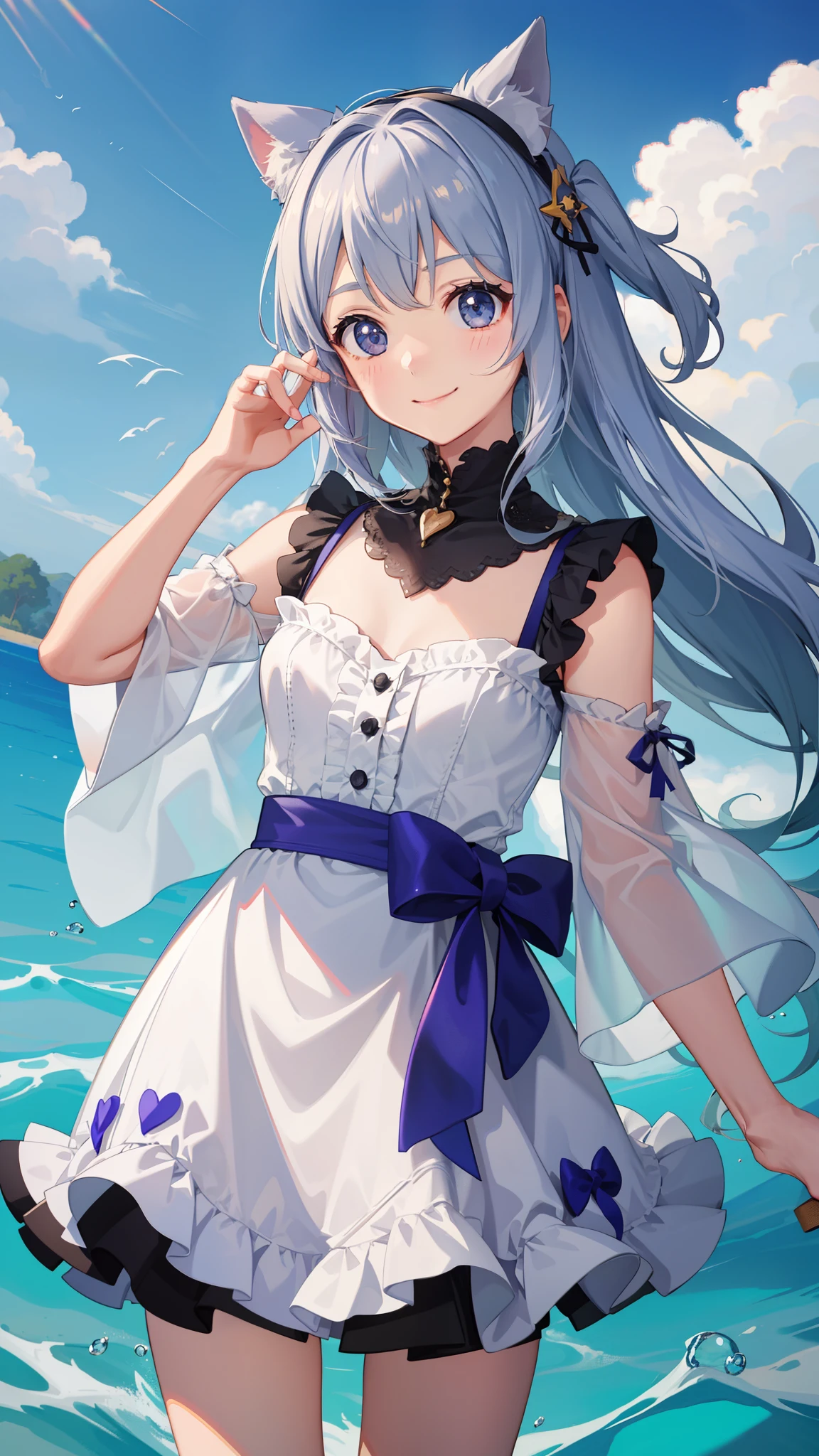 1girl in、、cute little、A smile、