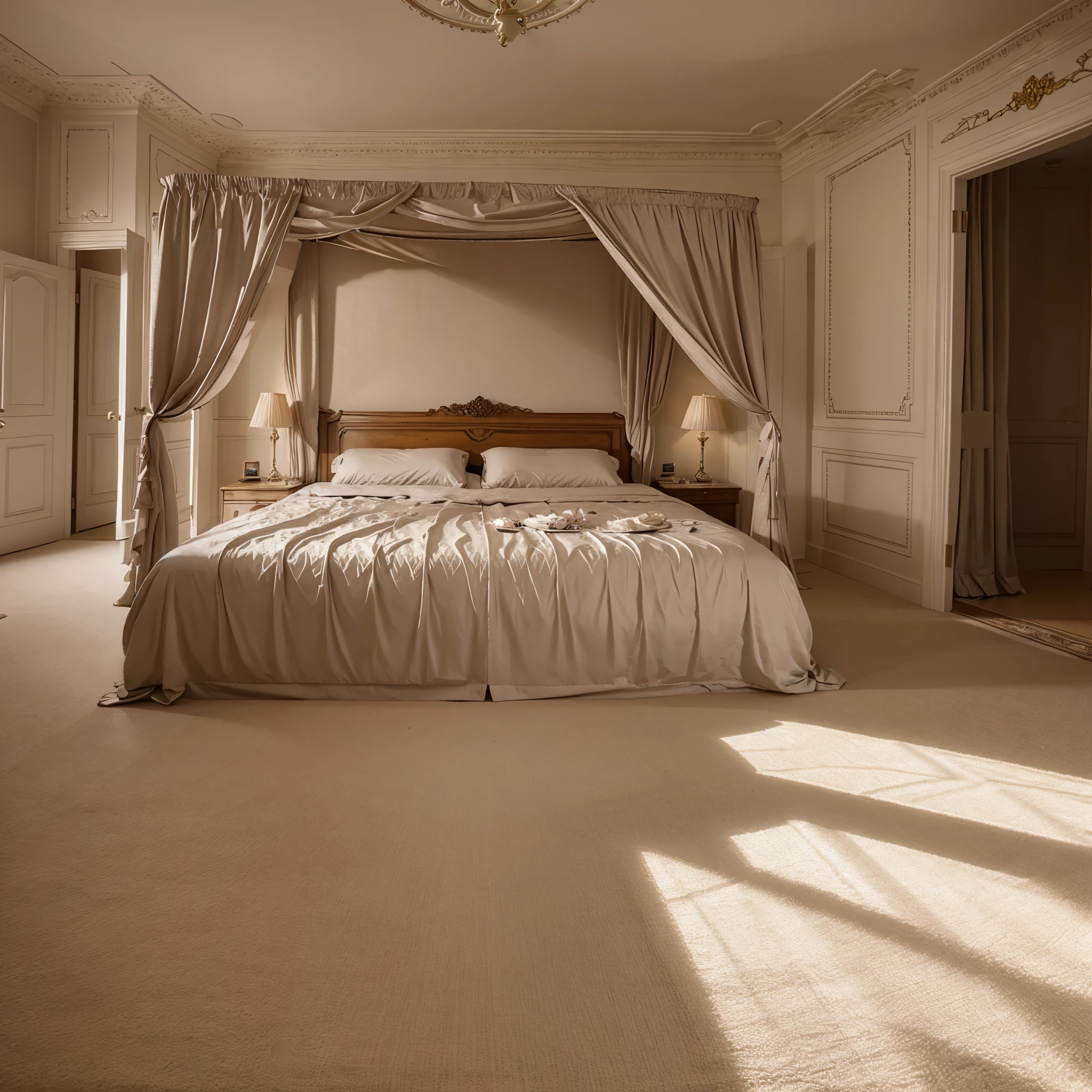 Princess bedroom in royal house fhd, photorealistic, beauty