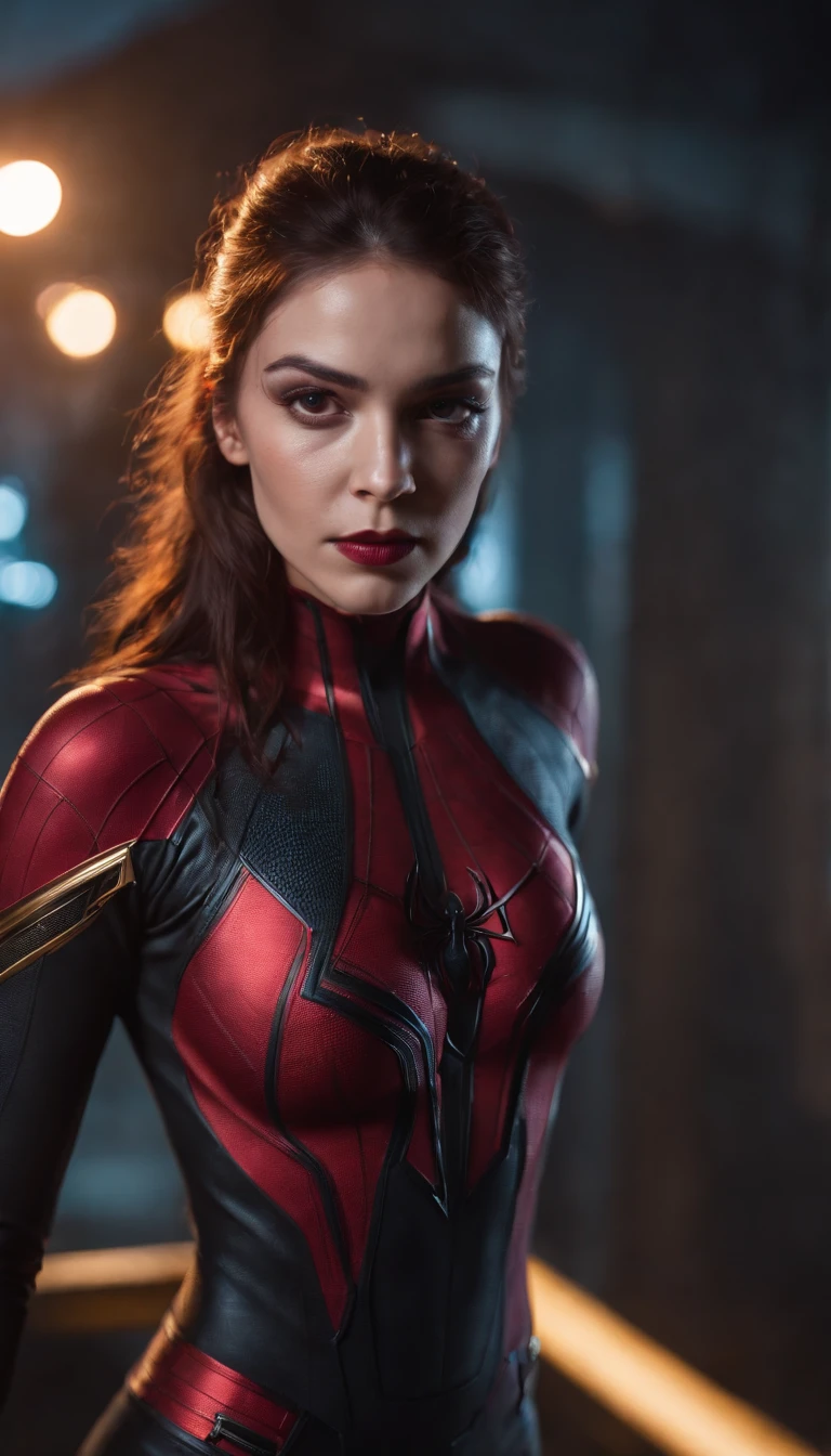 Spider woman unmasked,Cyberpunk,8k.