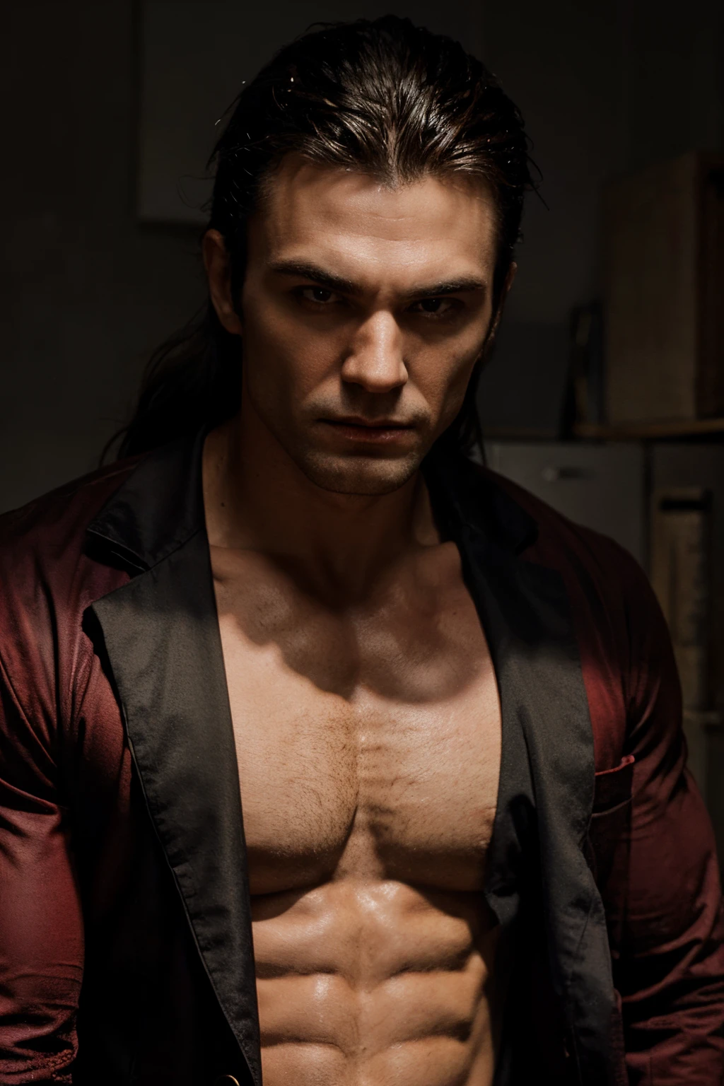 A muscular vampire