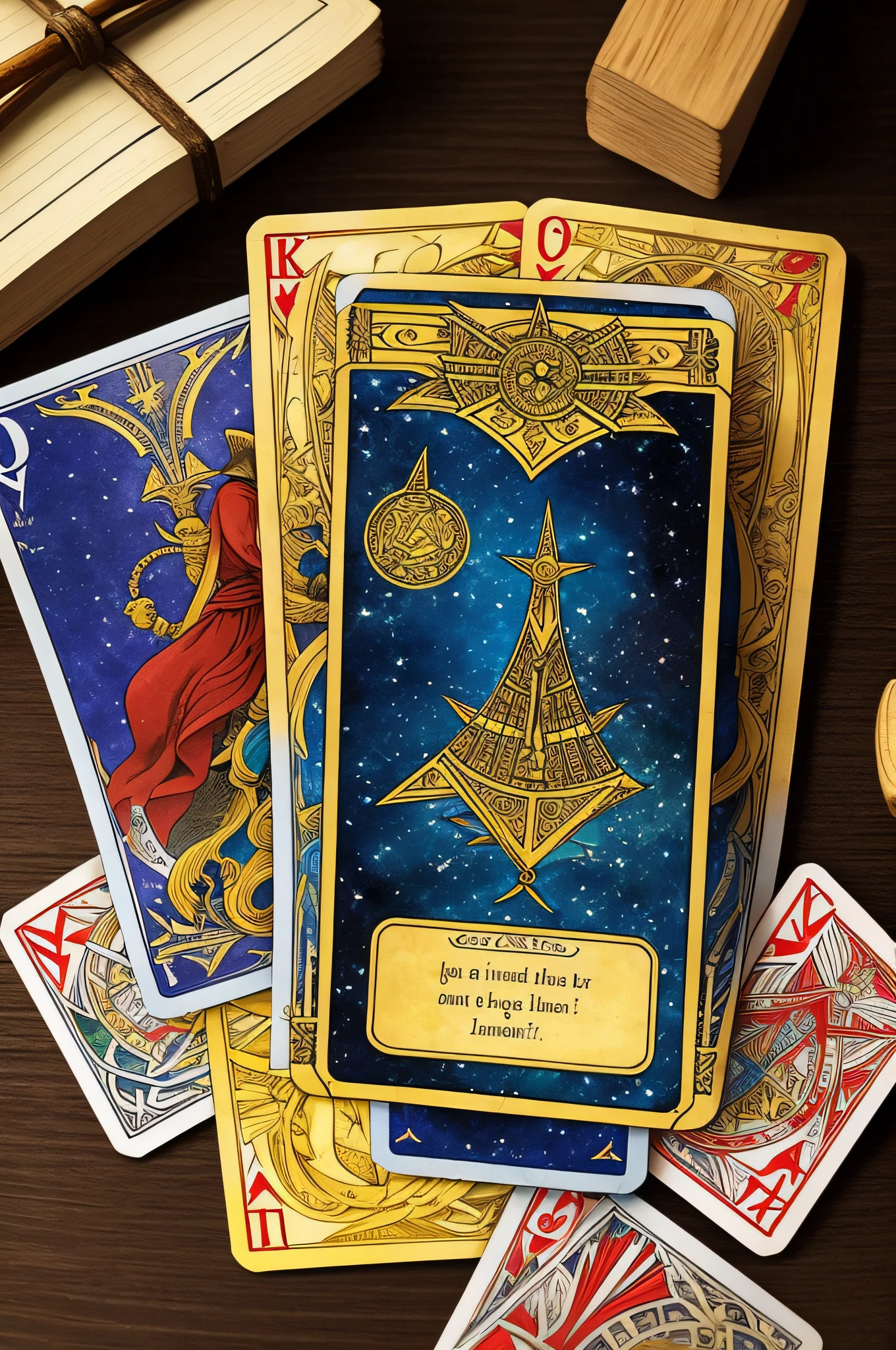 cartas de tarot, fundo claro