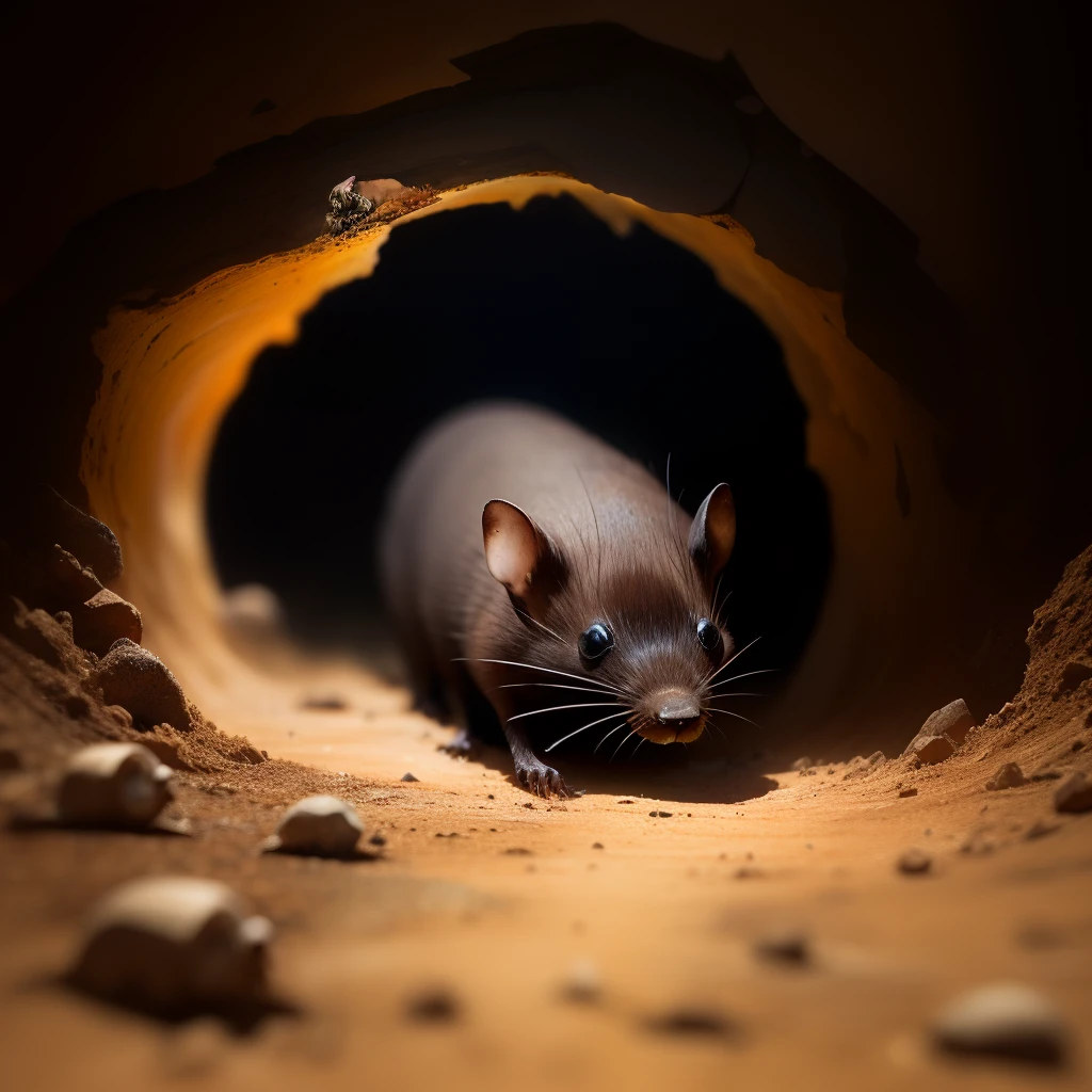 A mole that is crawling out of the earth’s crust