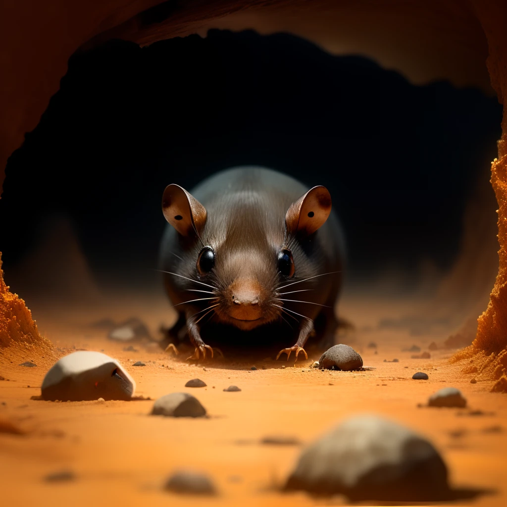 A mole that is crawling out of the earth’s crust
