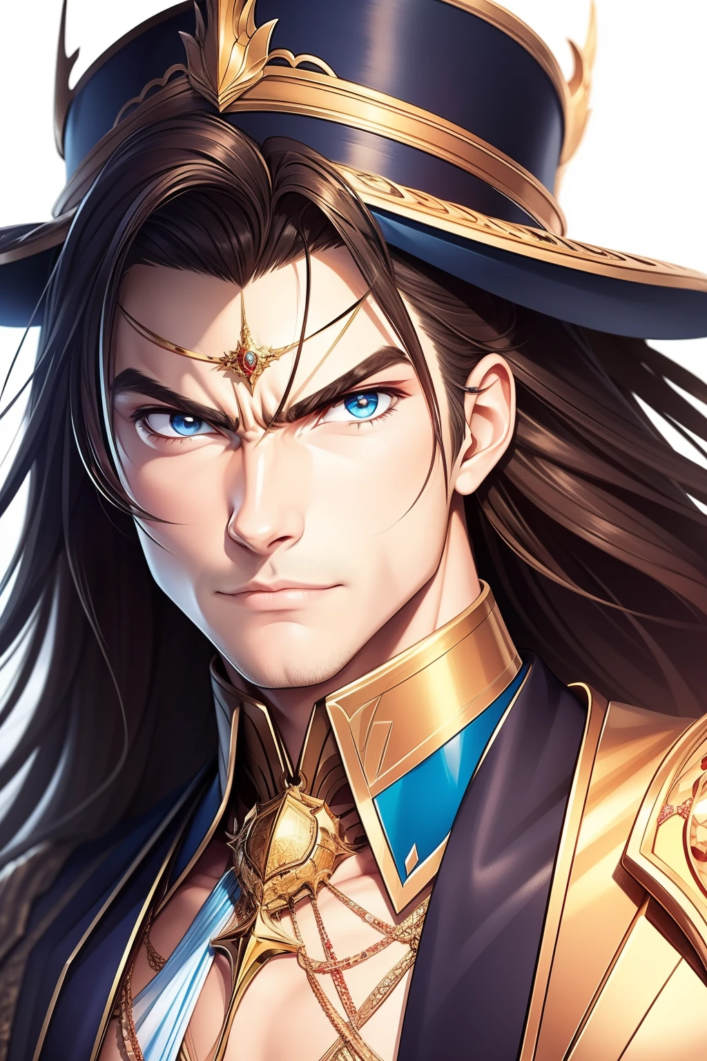 a young, irate, and the eye-catching charming hunk exudes a strong charm,With anger on his face